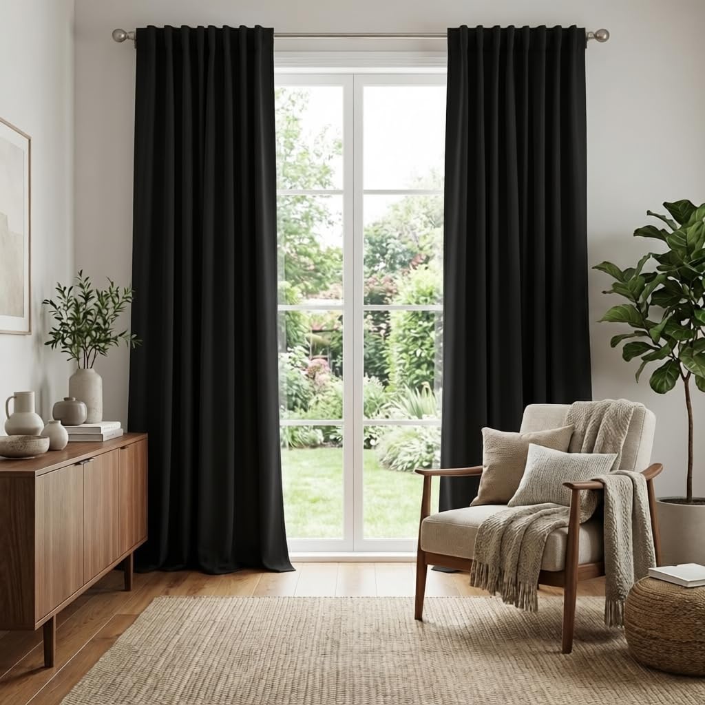 Extra Long Blackout Curtains for Living Room 108 inches Extra Long (2 Count)