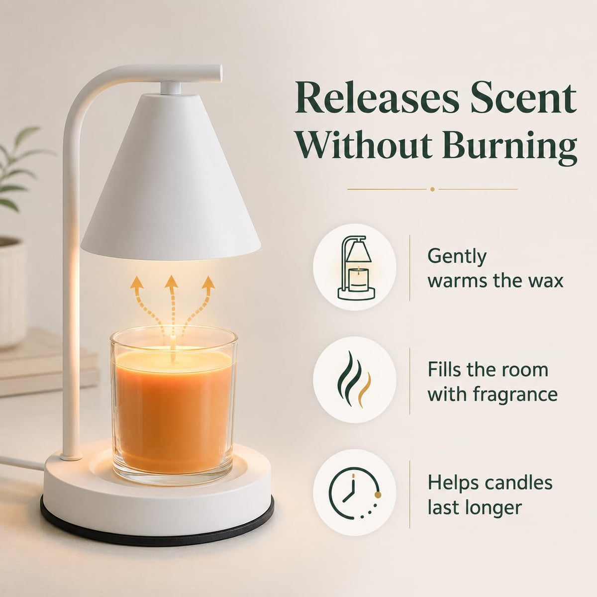 White Candle Warmer Lamp