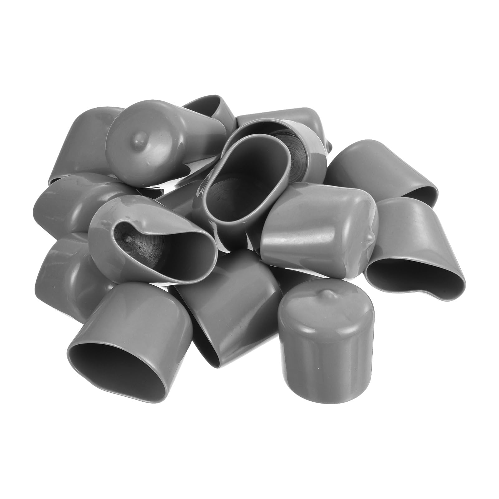20pcs Rubber End Caps Protective Caps 33mm ID Vinyl PVC Round Tube Bolt Cap Cover Screw Thread Protectors