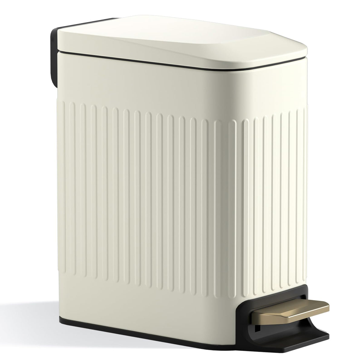 Small Bathroom Trash Can with Lid Soft Close