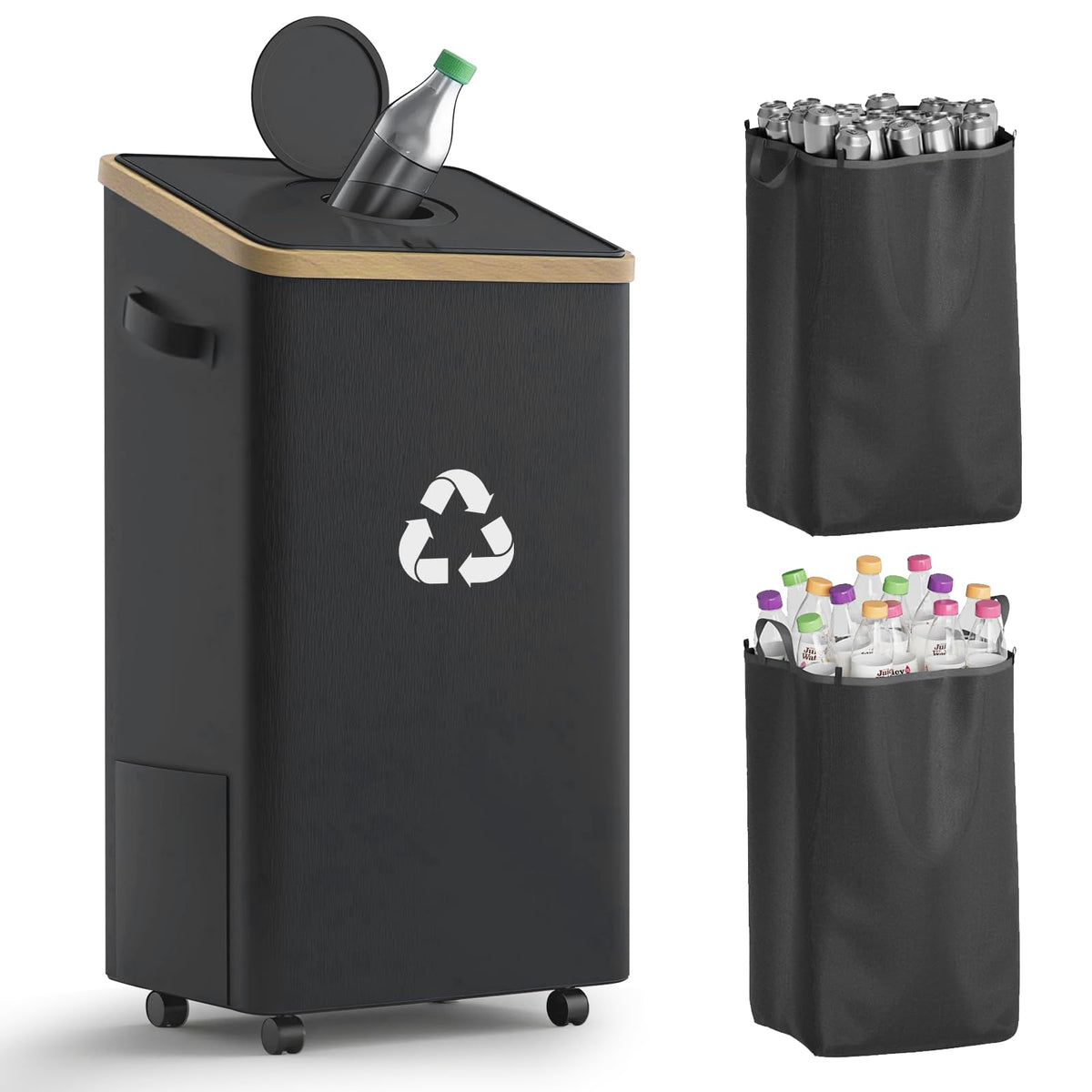26 Gallon Kitchen Recycling Bin with Lid