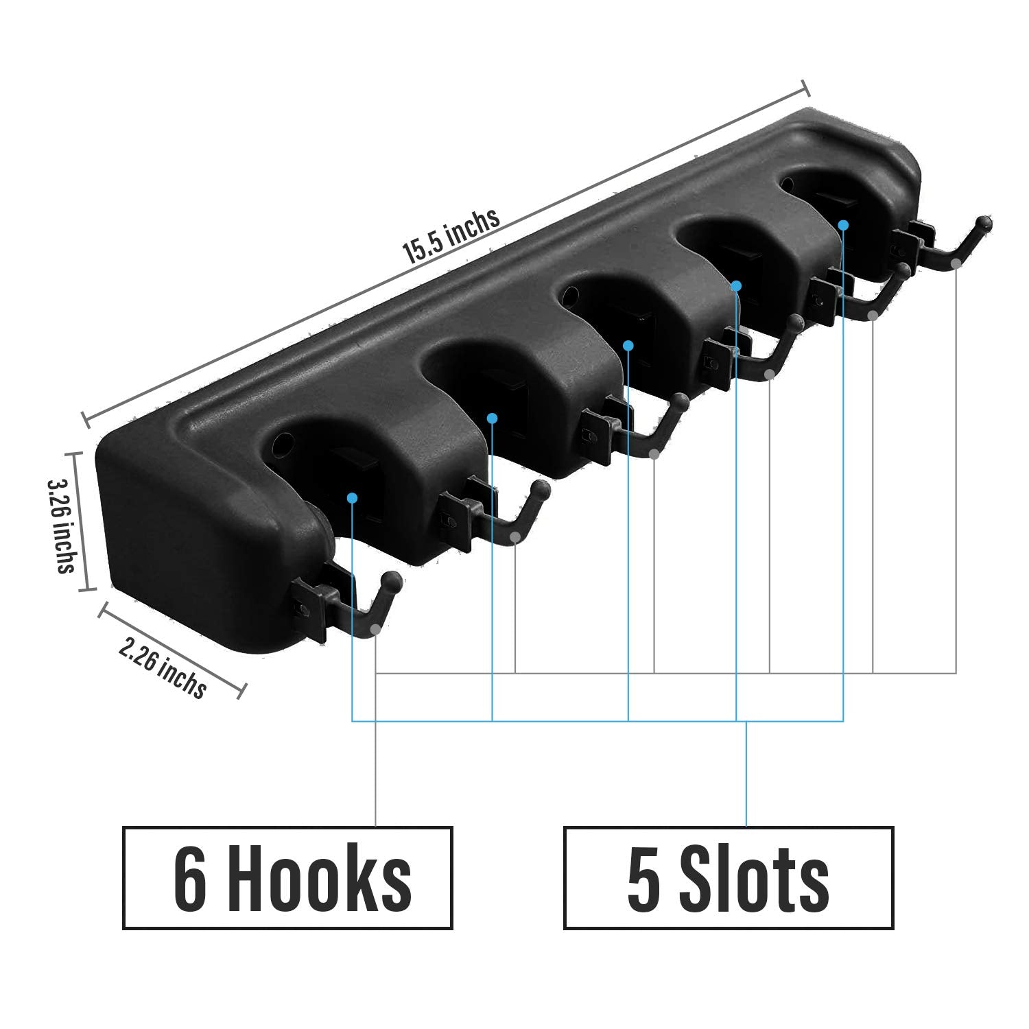 Mop and Broom Holder Wall Mount Heavy Duty Tool Organizer For Home Garden Garage And Storage