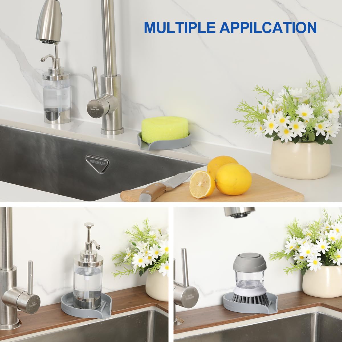 Silicone Smiley Face Sponge Holder for Kitchen Sink (2.8219 Ounce)