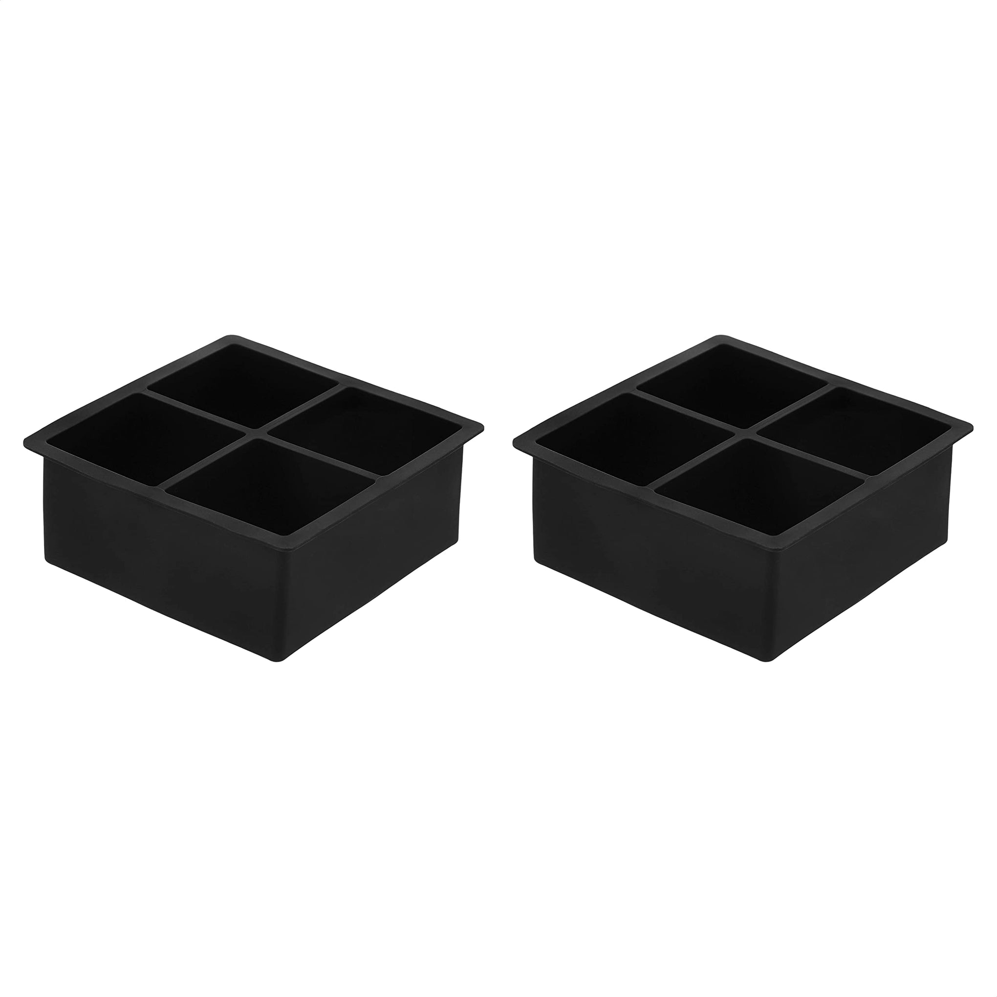 Large Silicone Square Ice Cube Trays for Freezer (2 Count)