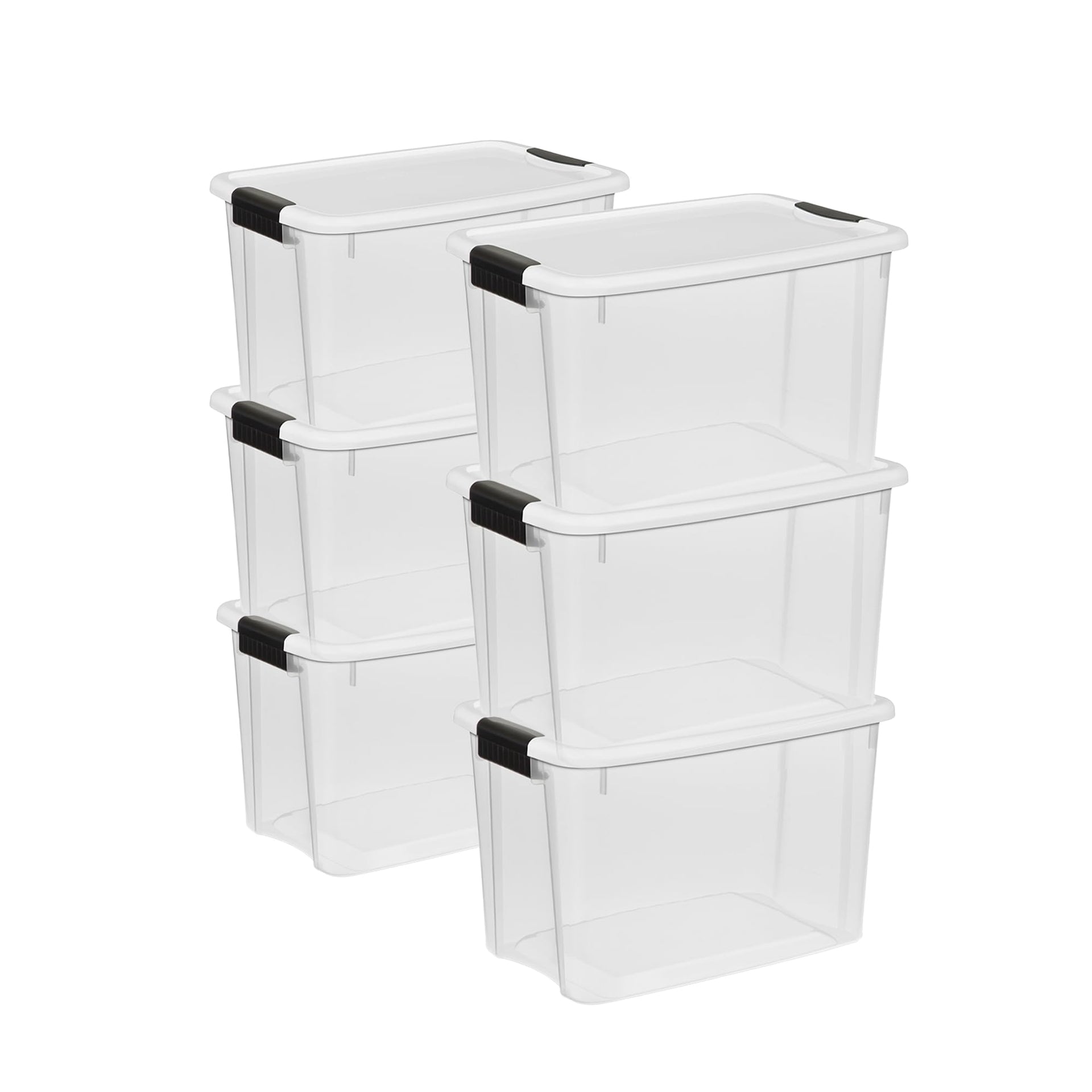 Ultra Latch Box with Lids for Home and Office (6 Count)