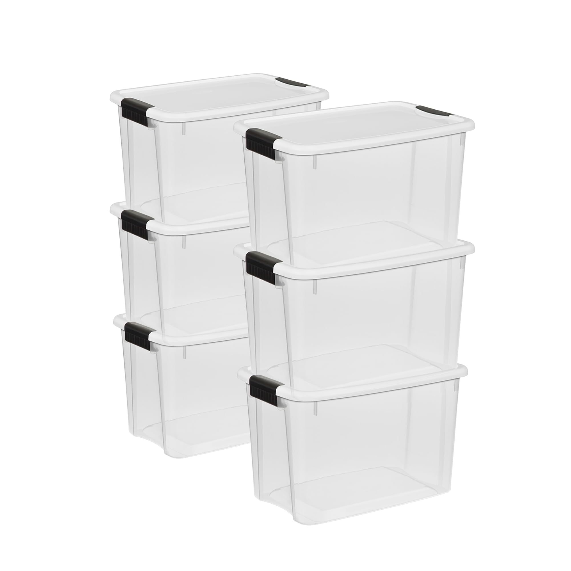 Ultra Latch Box with Lids for Home and Office (6 Count)