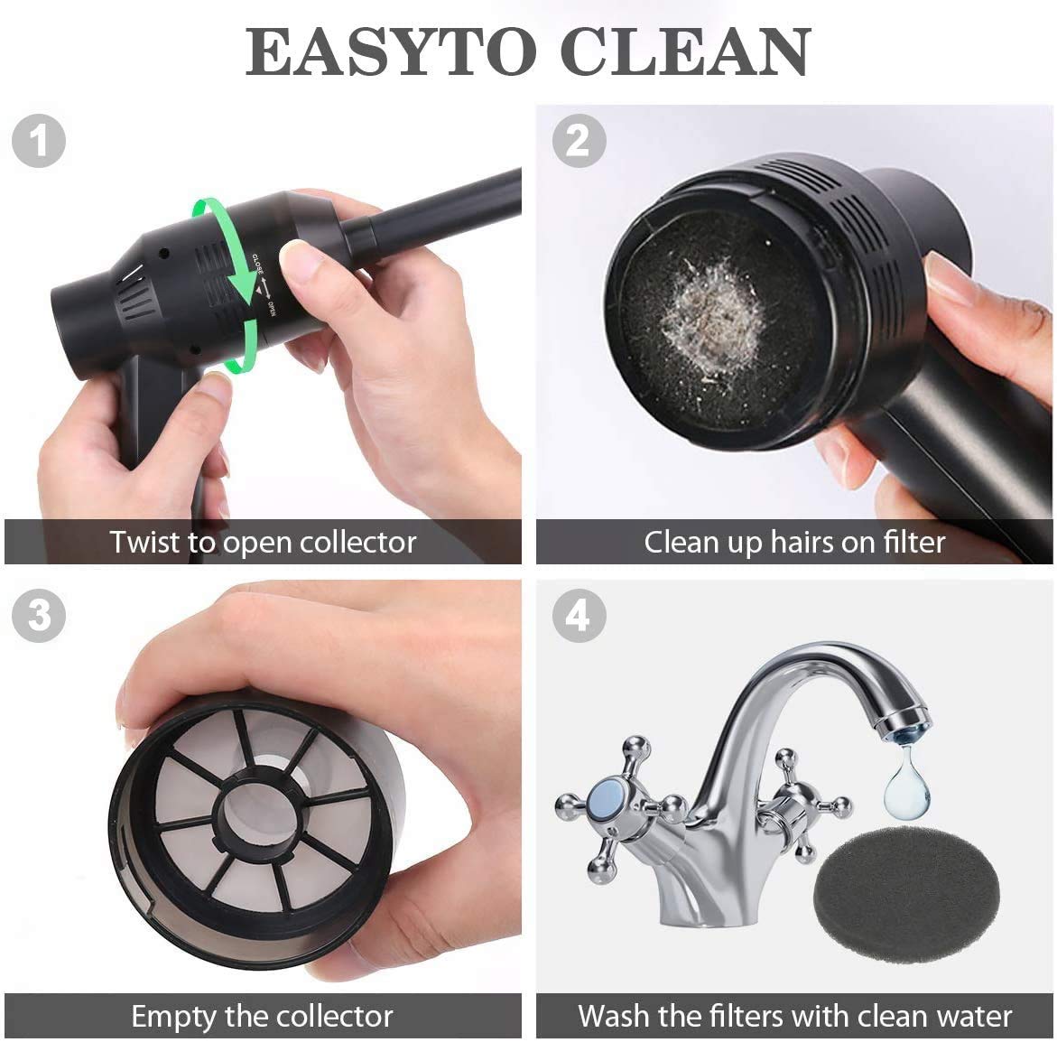 Upgrade] Mini Vacuum Cordless Vacuum Keyboard Cleaner Rechargeable