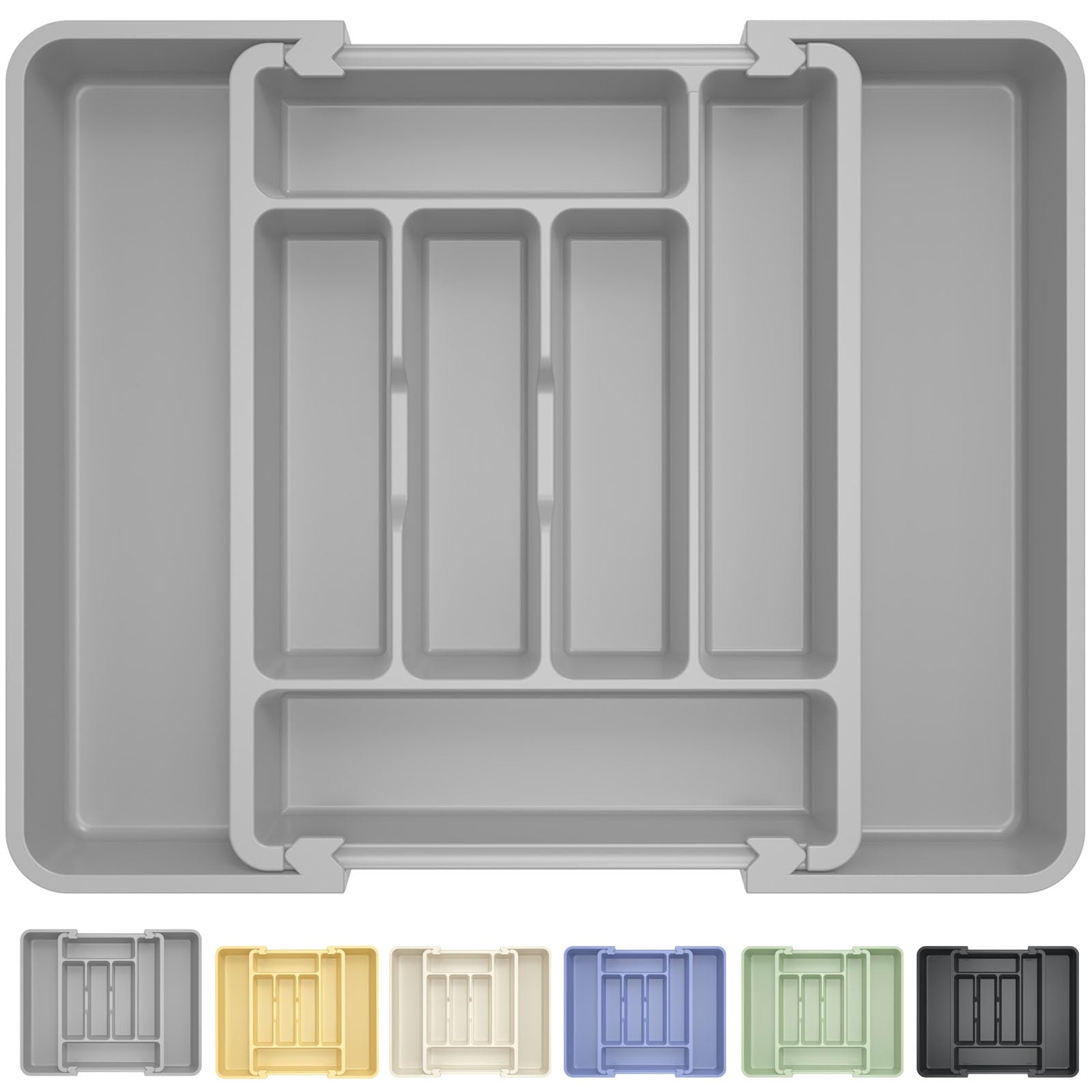 Large Silverware Organizer for Kitchen Drawer & Utensils