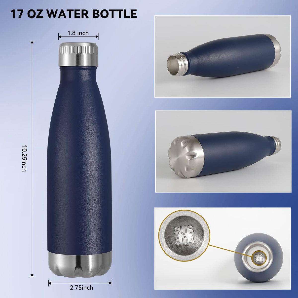 17oz Stainless Steel Water Bottles Bulk