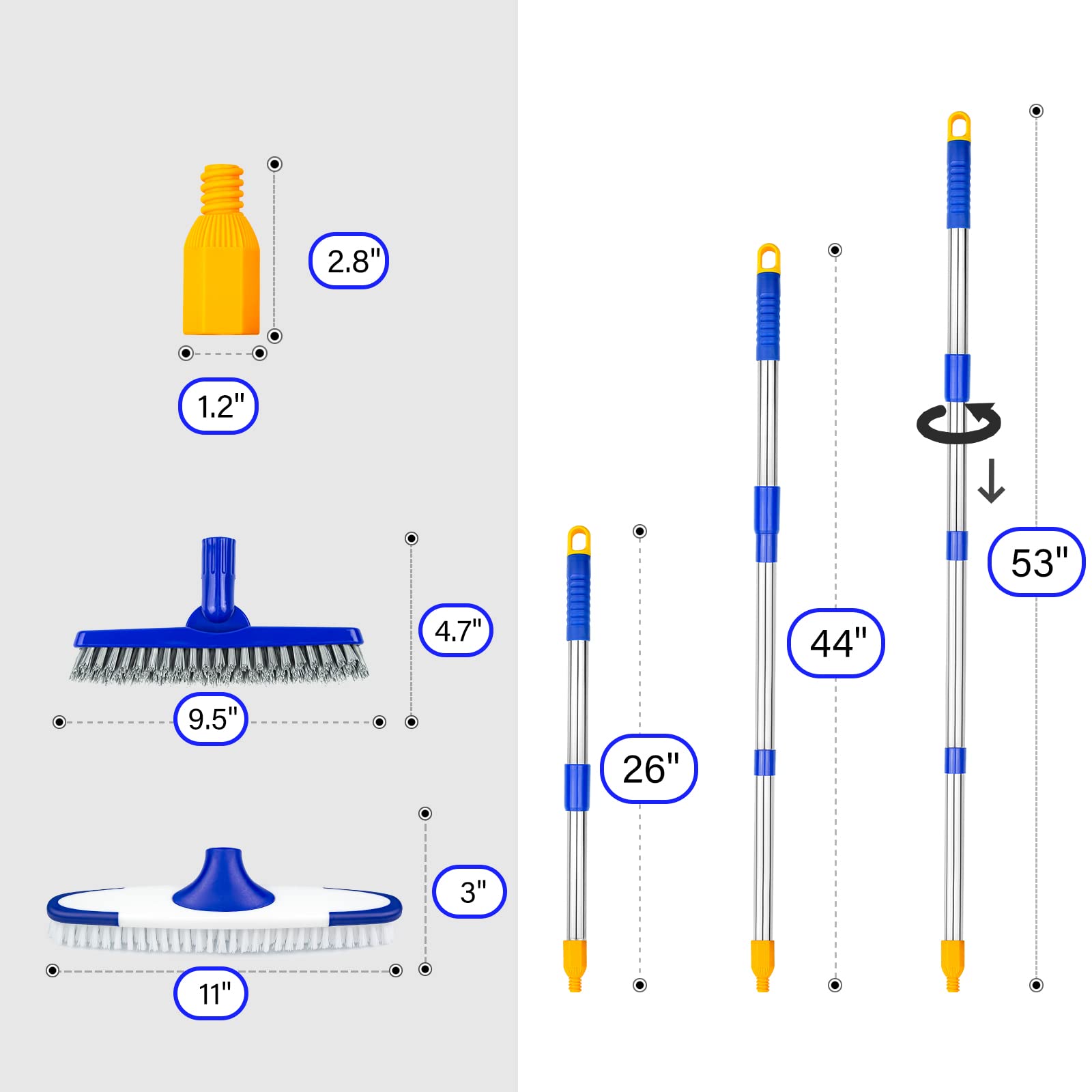 Grout & Scrub Brush Combo (2 Count)