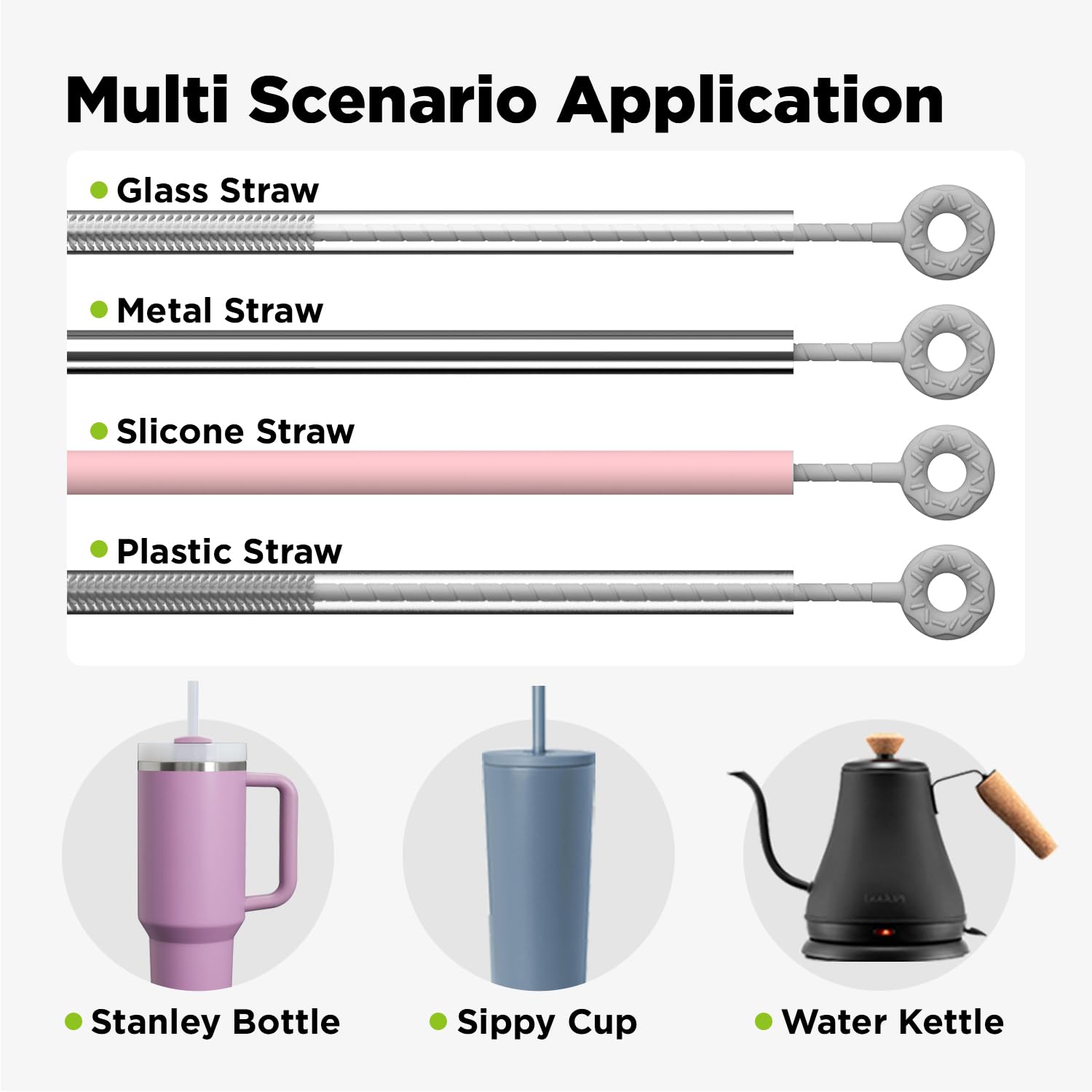 Silicone Straw Cleaner Brush (2 Count)