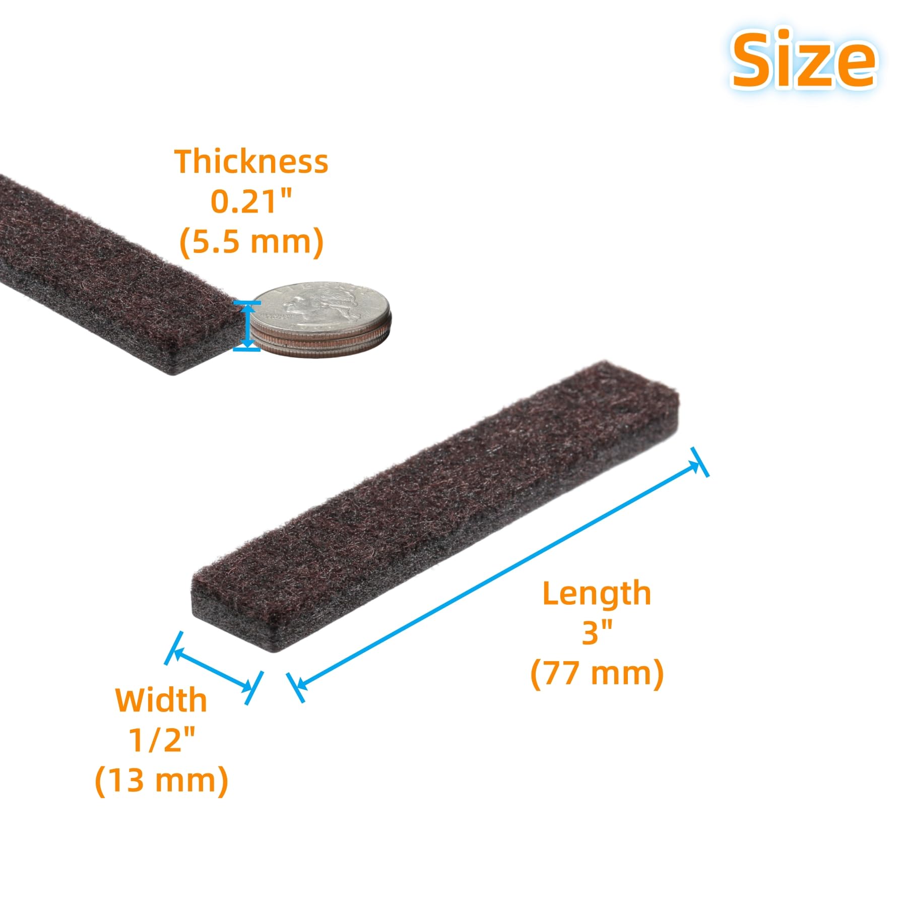 Felt Strips with Adhesive Backing for Furniture (30 Count)