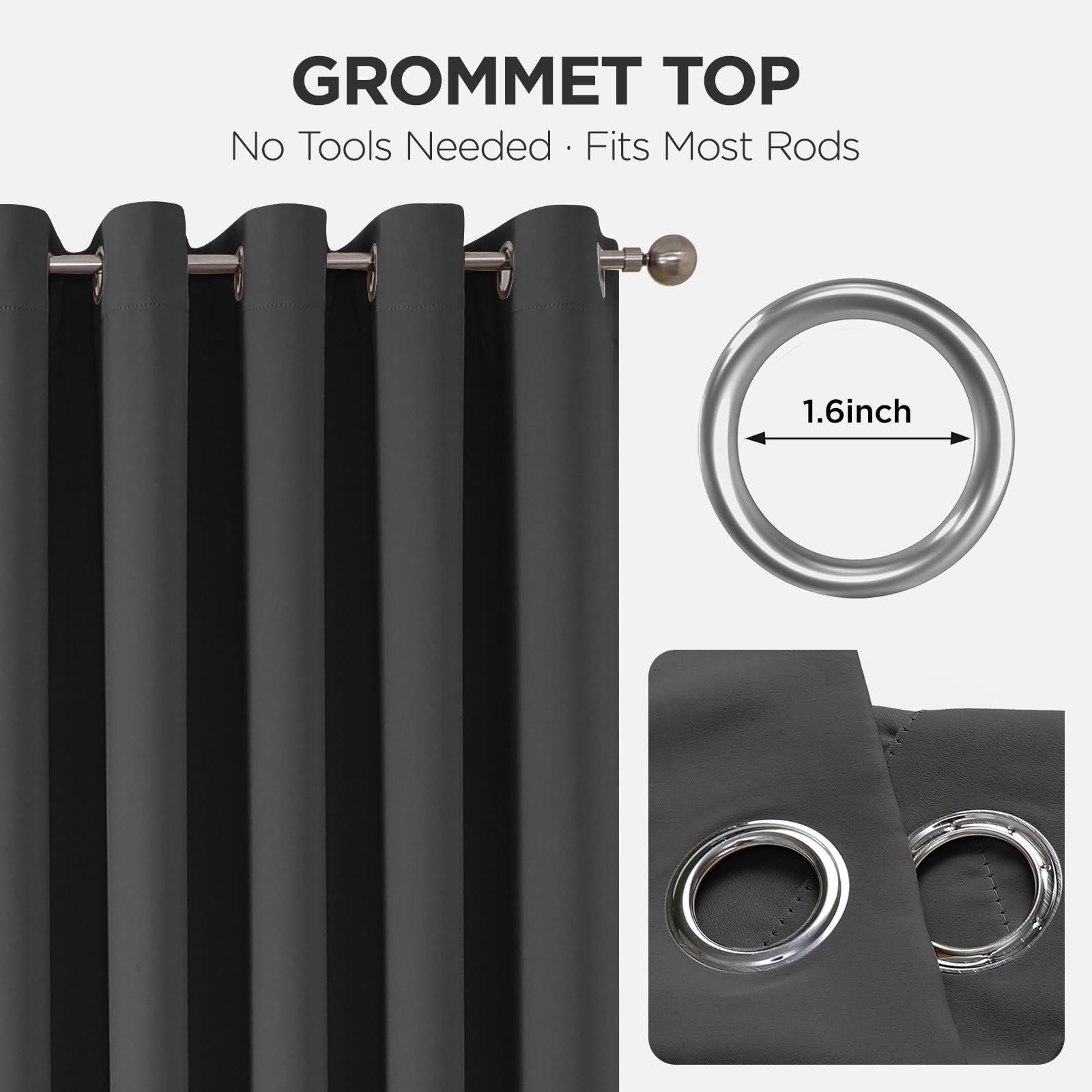 Door Curtain Blackout Curtains for Doorway Privacy Closet Drapes