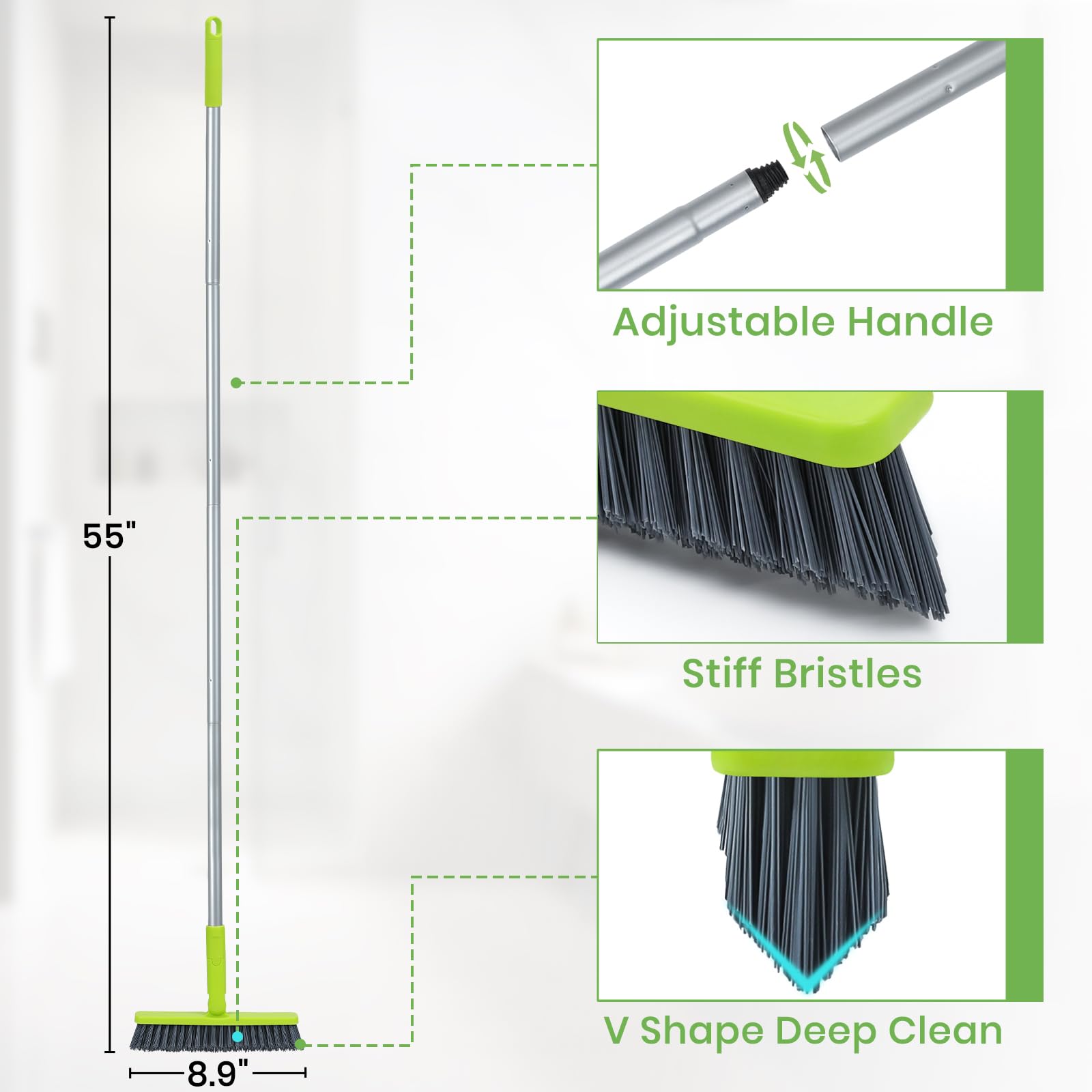 Grout Cleaner Brush with Long Handle