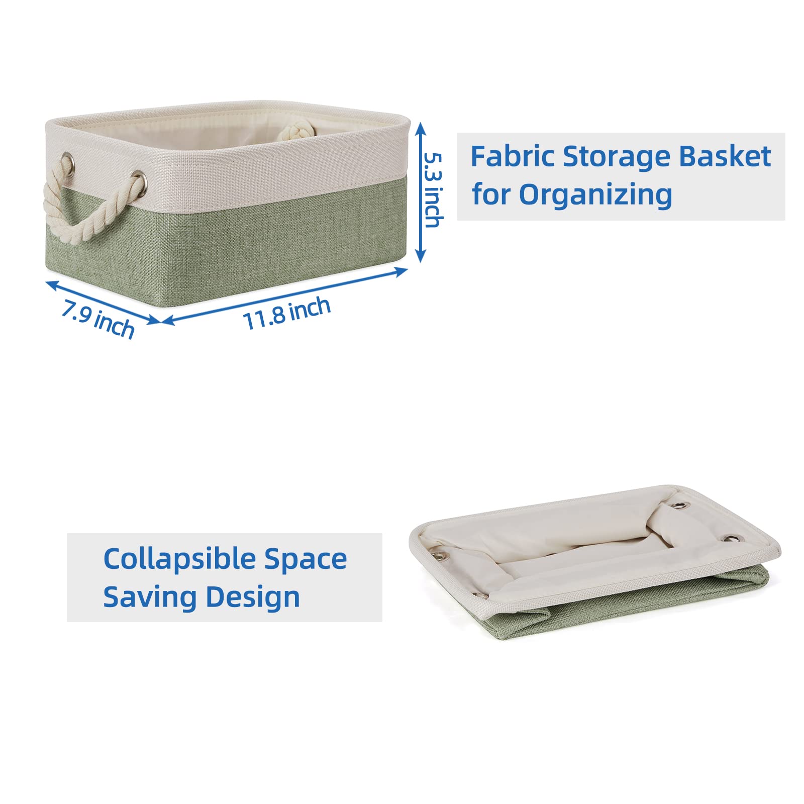 Small Storage Baskets Small Fabric Bins for Closet