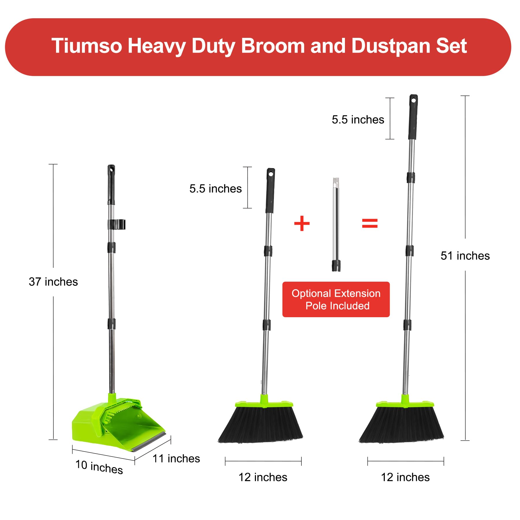 Broom and Dustpan Set for Home