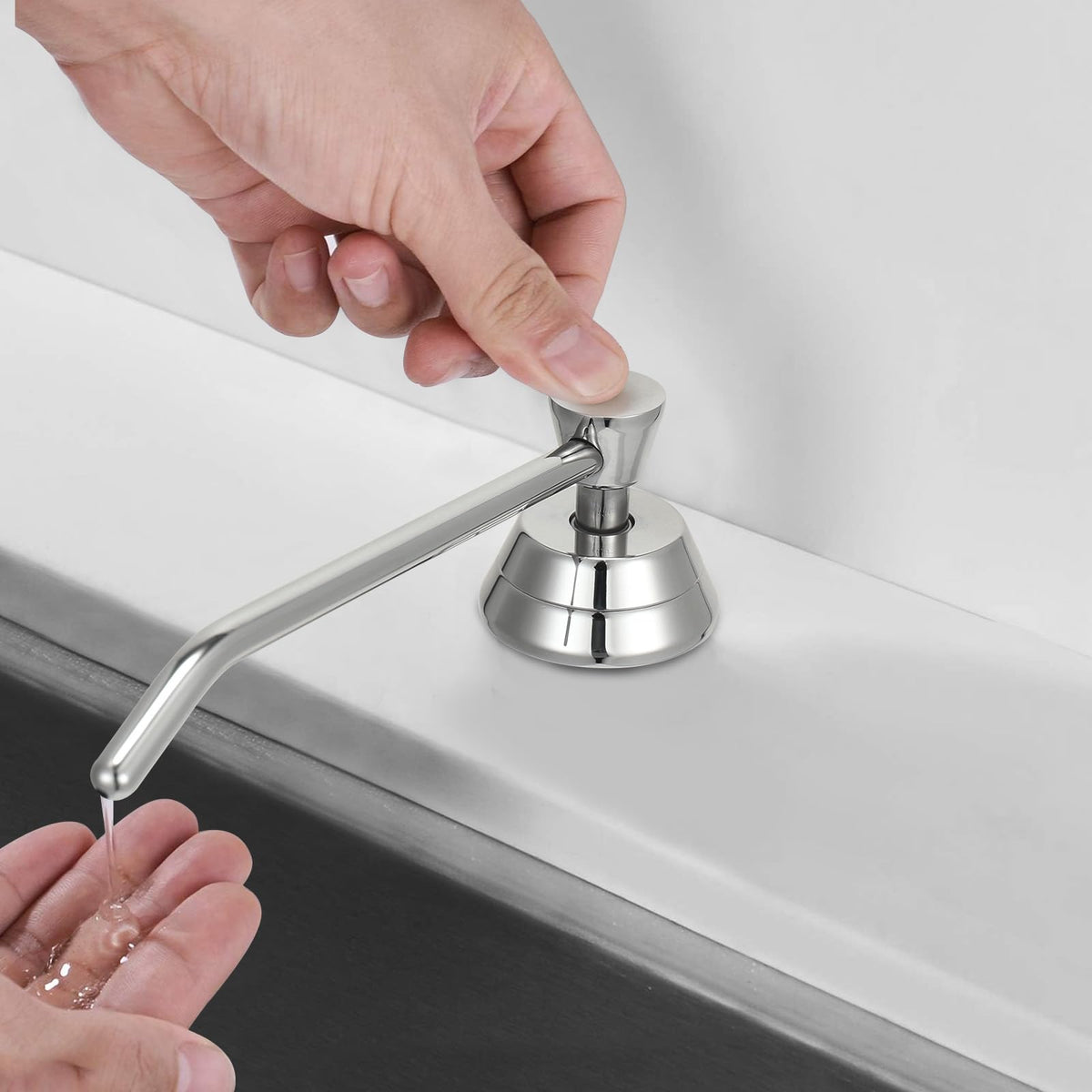 Heavy Duty Brass Countertop Liquid Soap Dispenser