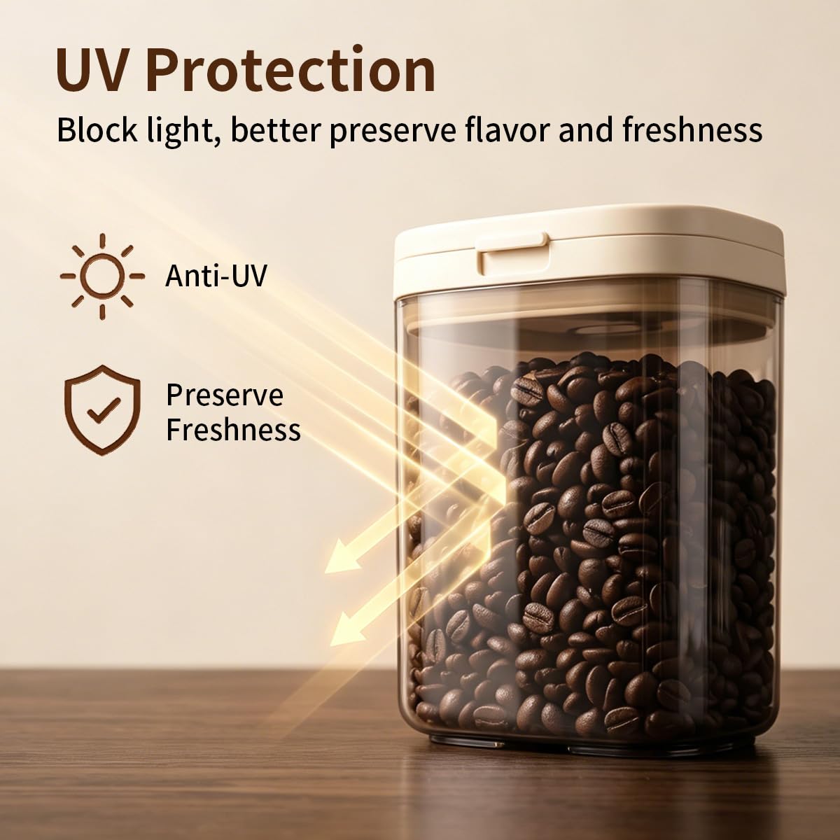 Airtight Food Storage Container with Magnetic Scoop & Built