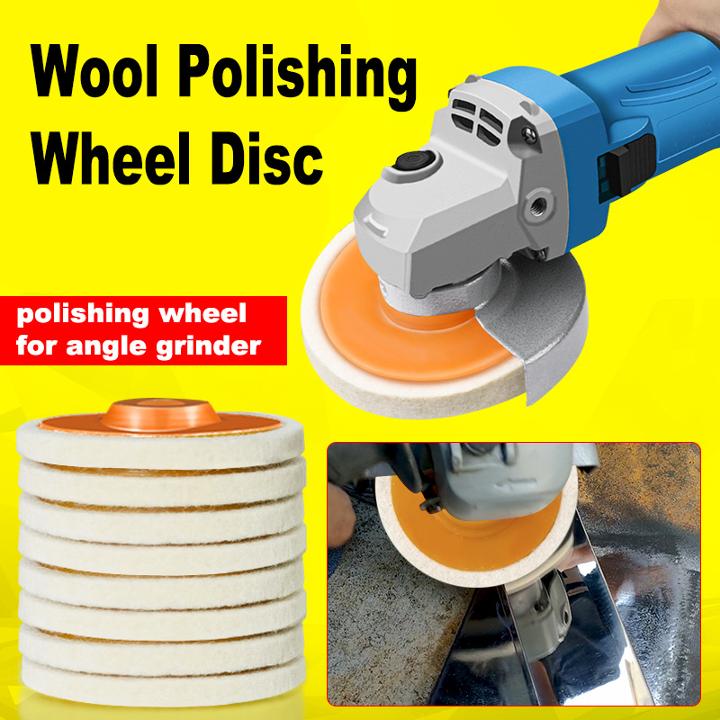 10 Pcs 4.5 Inch Wool Felt Polishing Wheel Disc (10 Count)