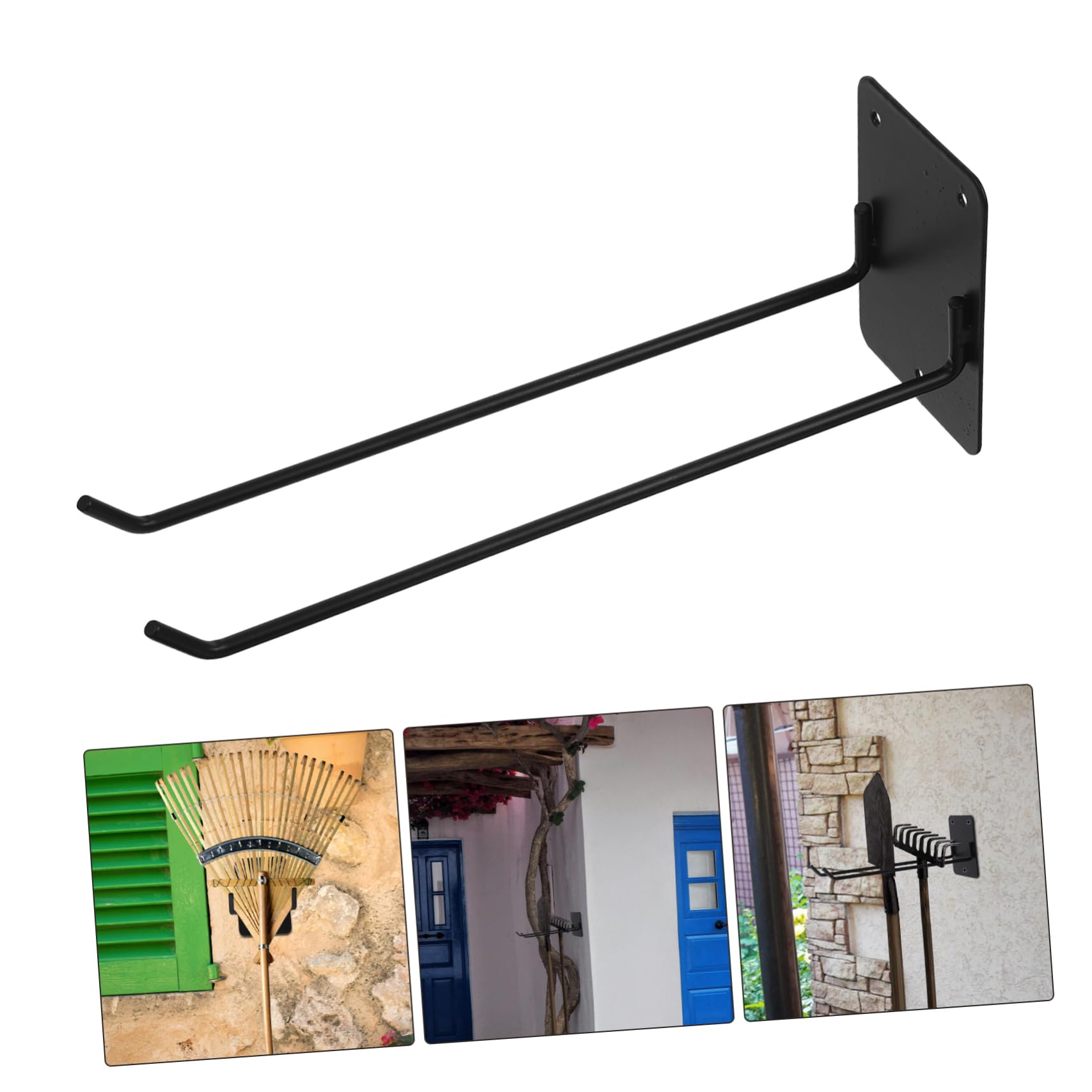 Wall Mount Garden Tool Organizer Heavy Duty Broom Holder for Rakes Shovels and Mops Space