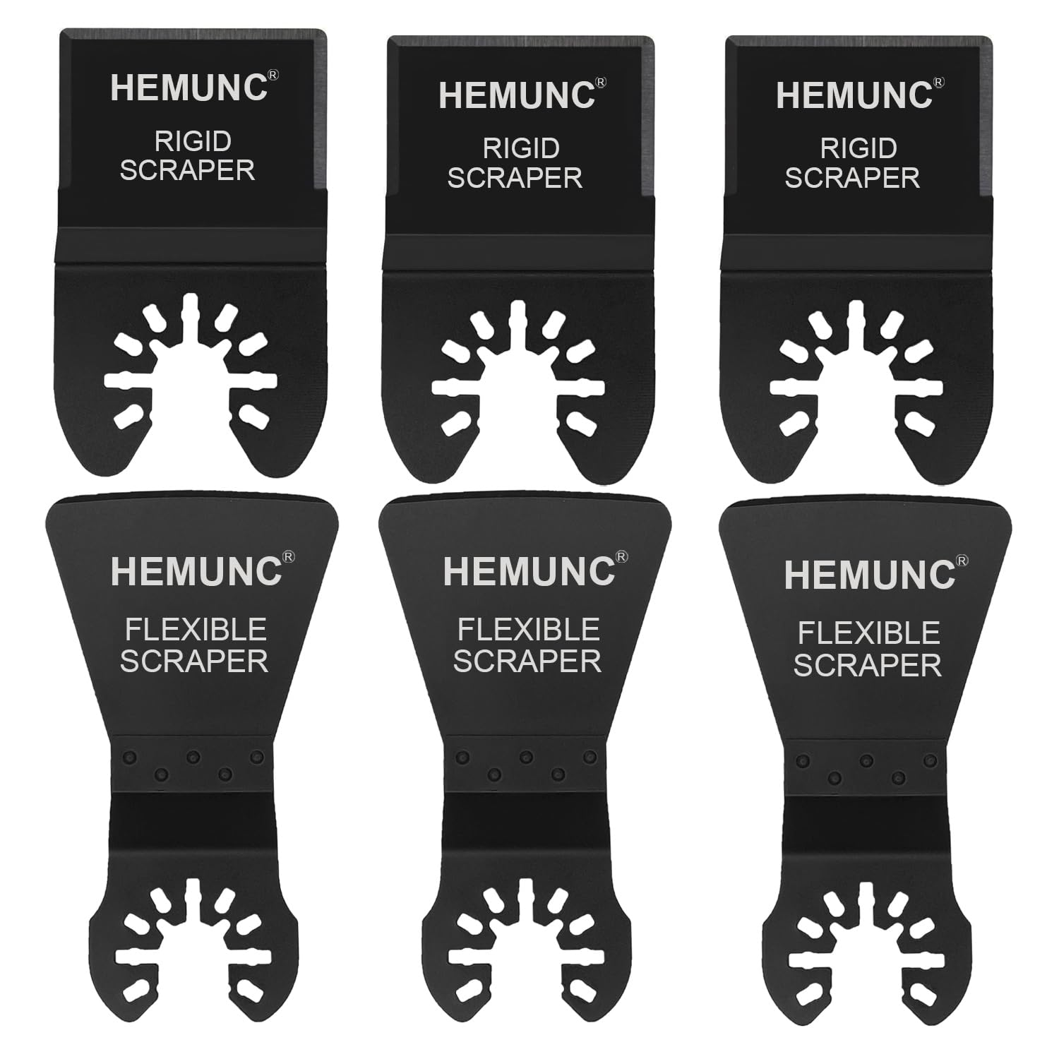 6 Oscillating Tool Scraper Blades Flexible Rigid Scraper Blade