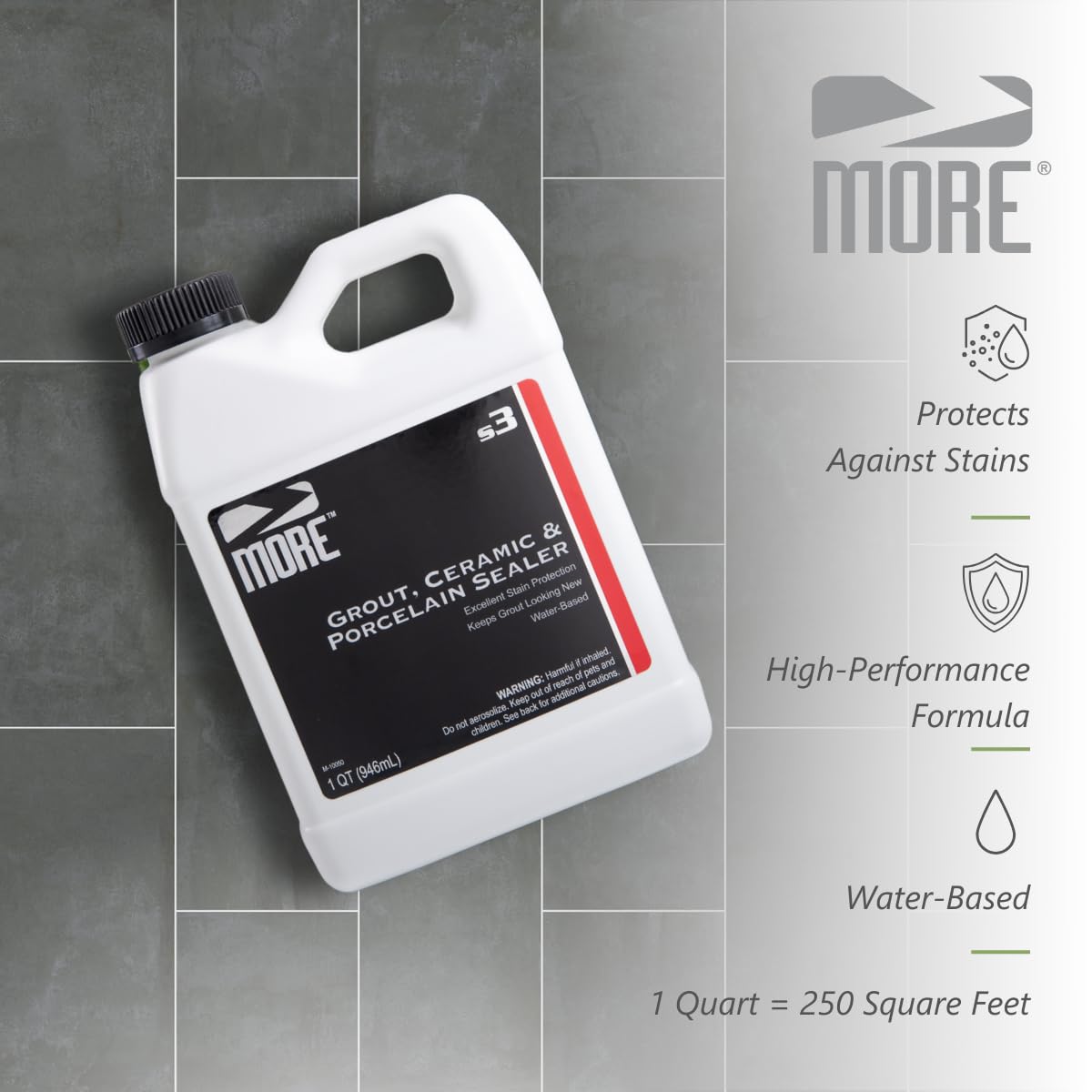 MORE Grout Ceramic & Porcelain Tile Sealer (32 Fl Oz)
