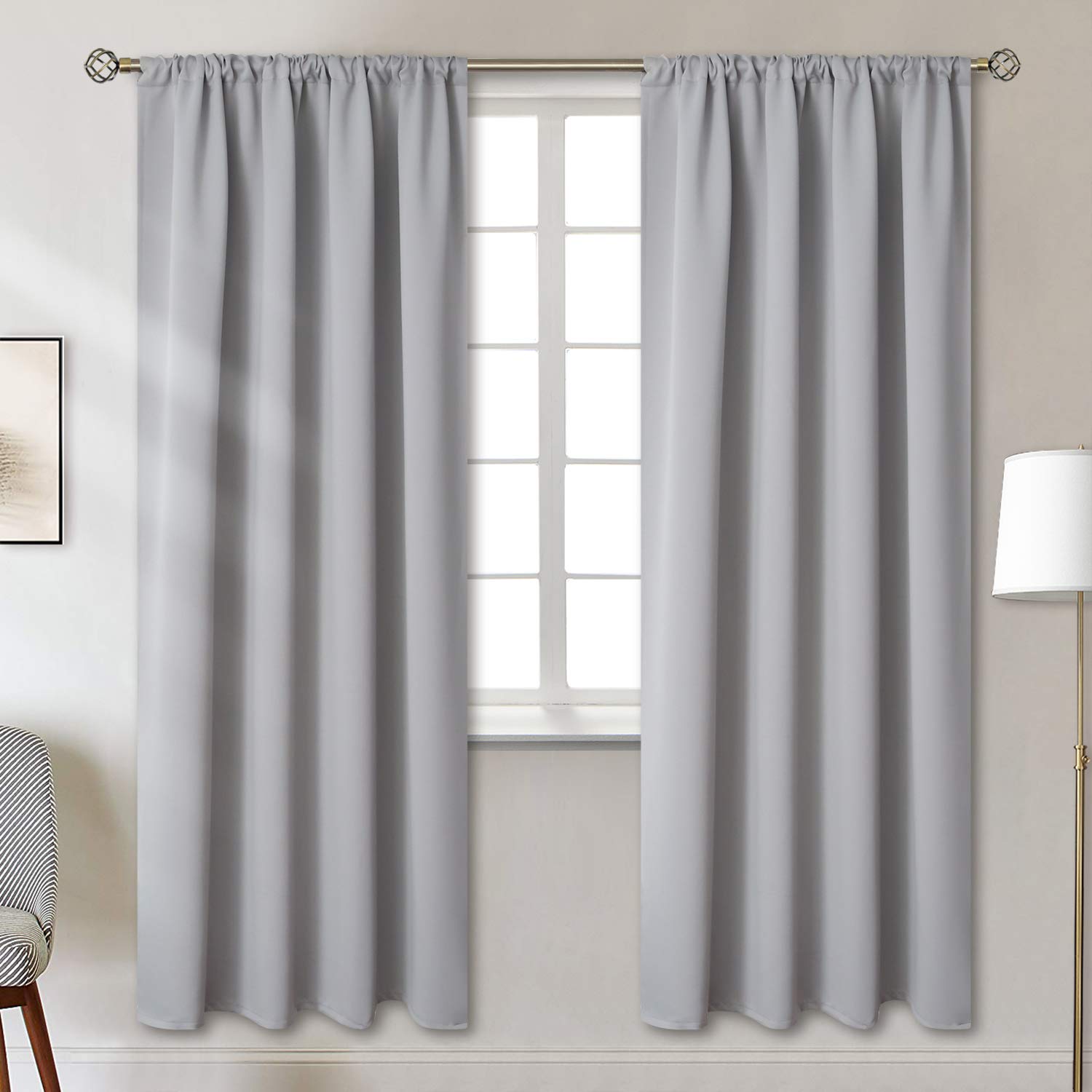Rod Pocket Blackout Curtains for Bedroom