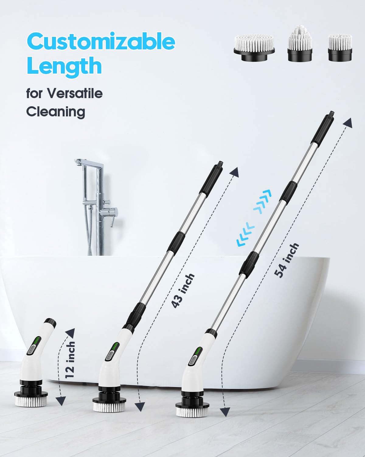 Electric Spin Scrubber for Cleaning Bathroom - ModHome Supplies