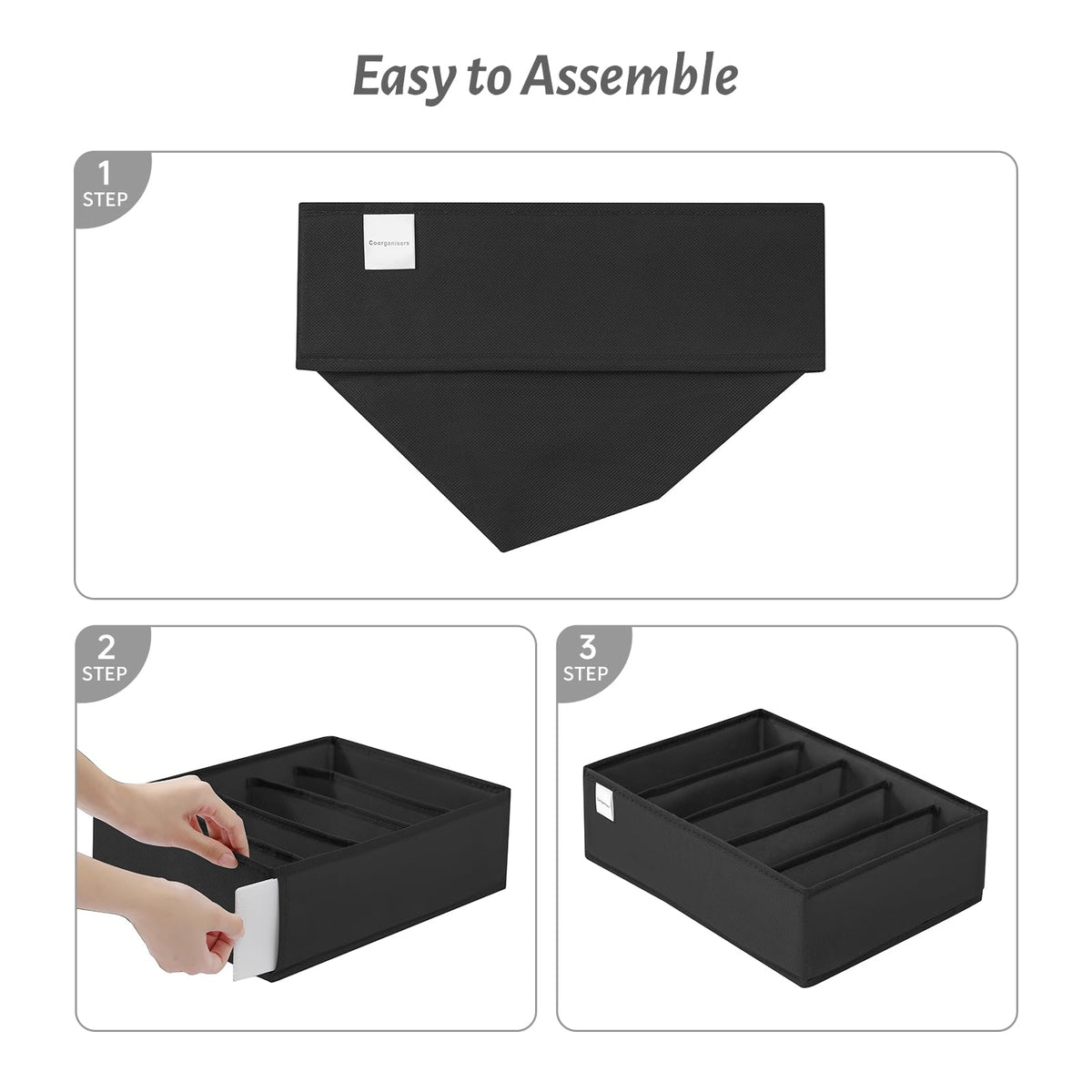 4 Packs T shirt Drawer Organizers for Clothing (4 Count)