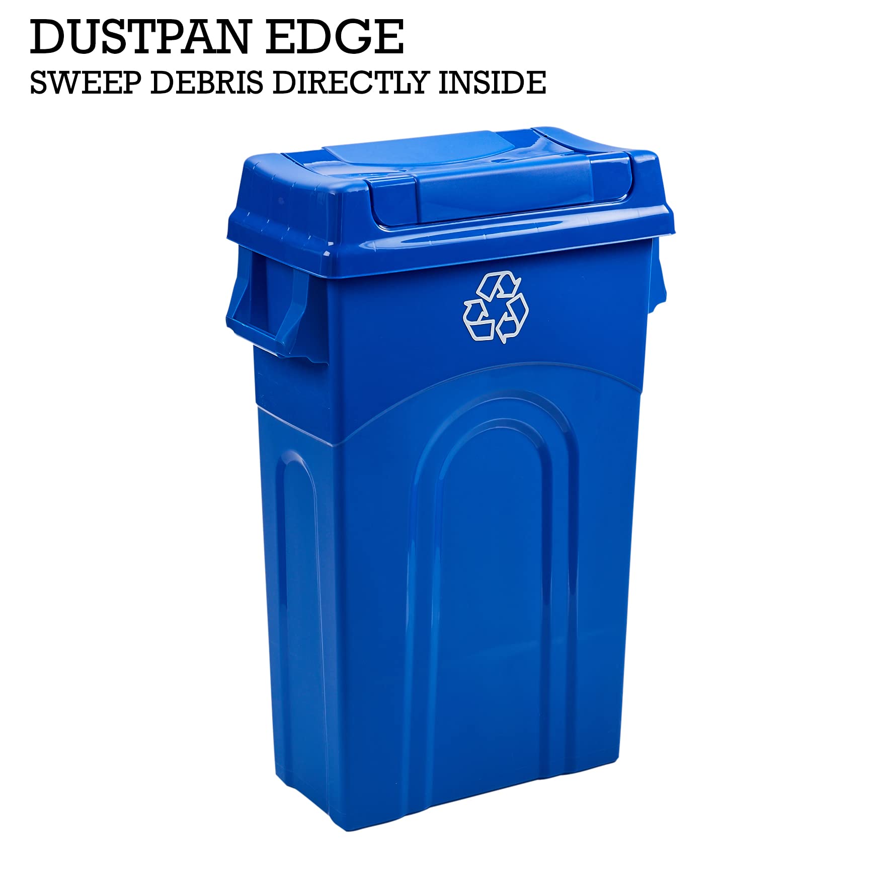 23 Gallon Highboy Plastic Recycling Bin Kitchen Trash Can with Lid