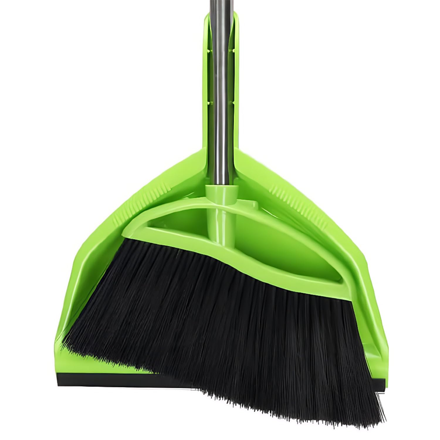 Soft Bristles Green Angle Broom and Dustpan Set