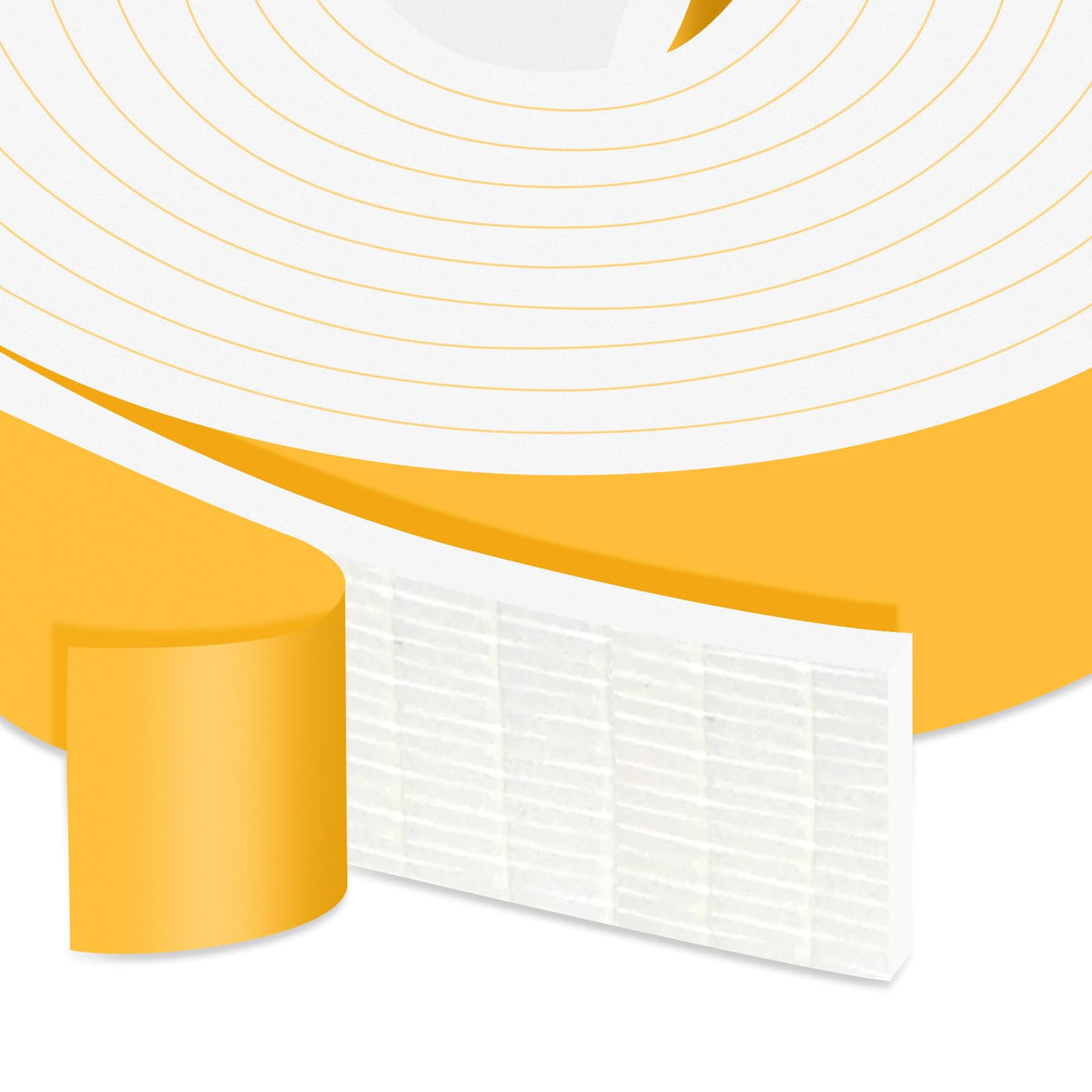 3/4x1/8In Foam Strip, Shock Absorbing for Doors, Windows & Cabinets (13 Foot)