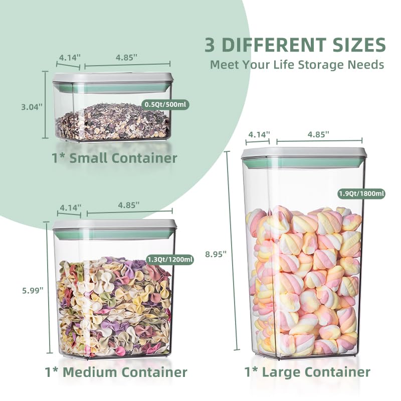 Food Storage Containers with Lids Airtight (3 Count)