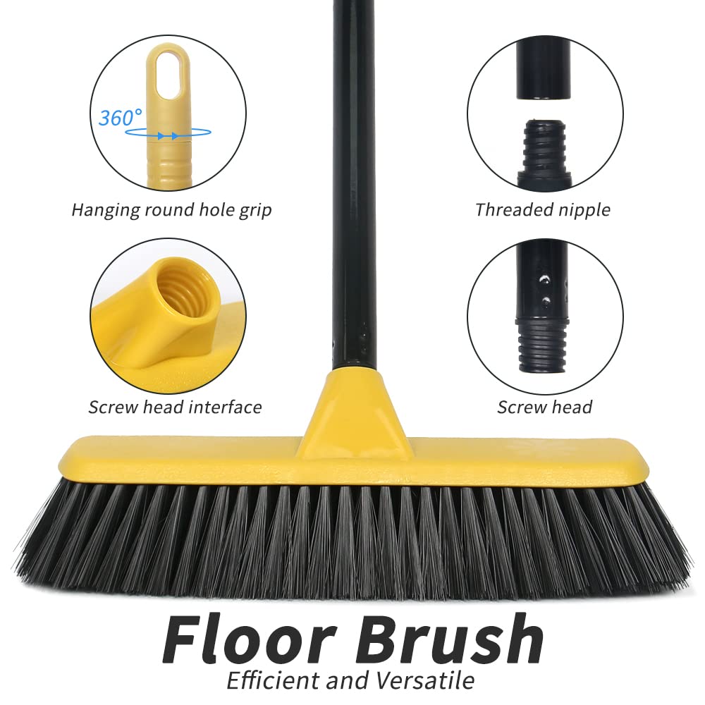 Push Broom with Long Handle