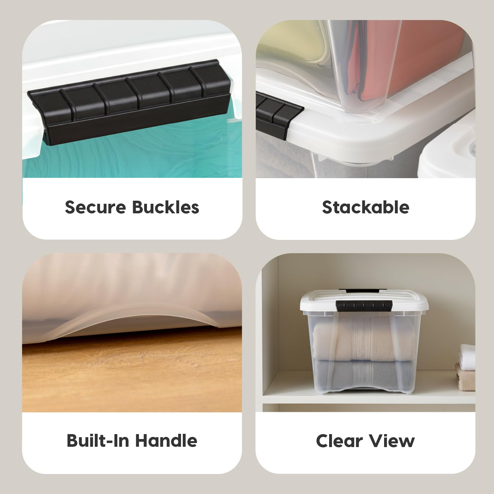 19 Qt Storage Bins with Lids (6 Count)