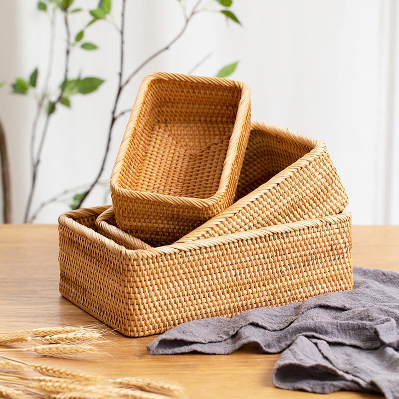 Rattan Storage Baskets (3 Count)