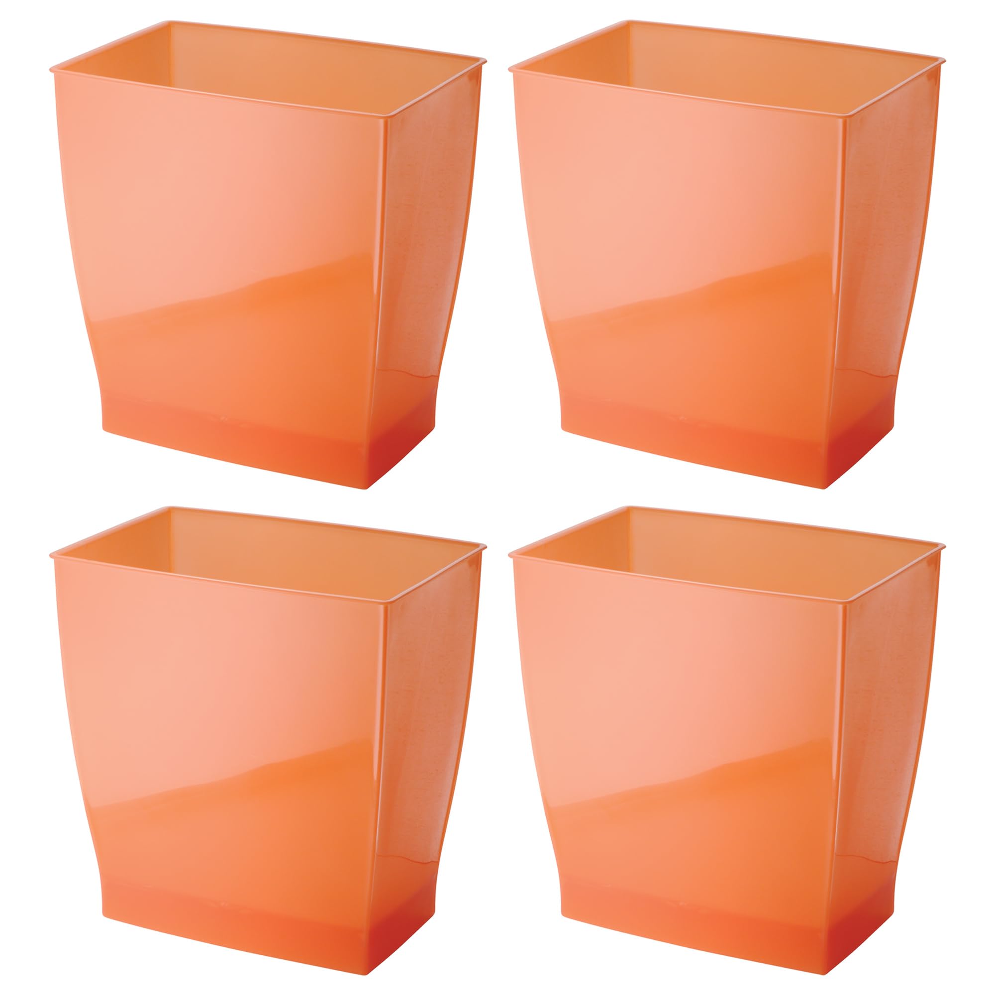 Small Plastic Bathroom Trash Can (4 Count)