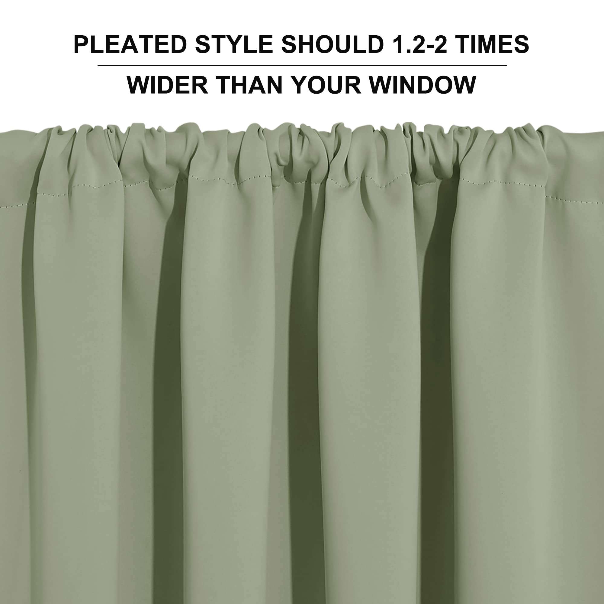 Blackout Curtains for Bedroom Living Dining Room 84 inches Long (2 Count)