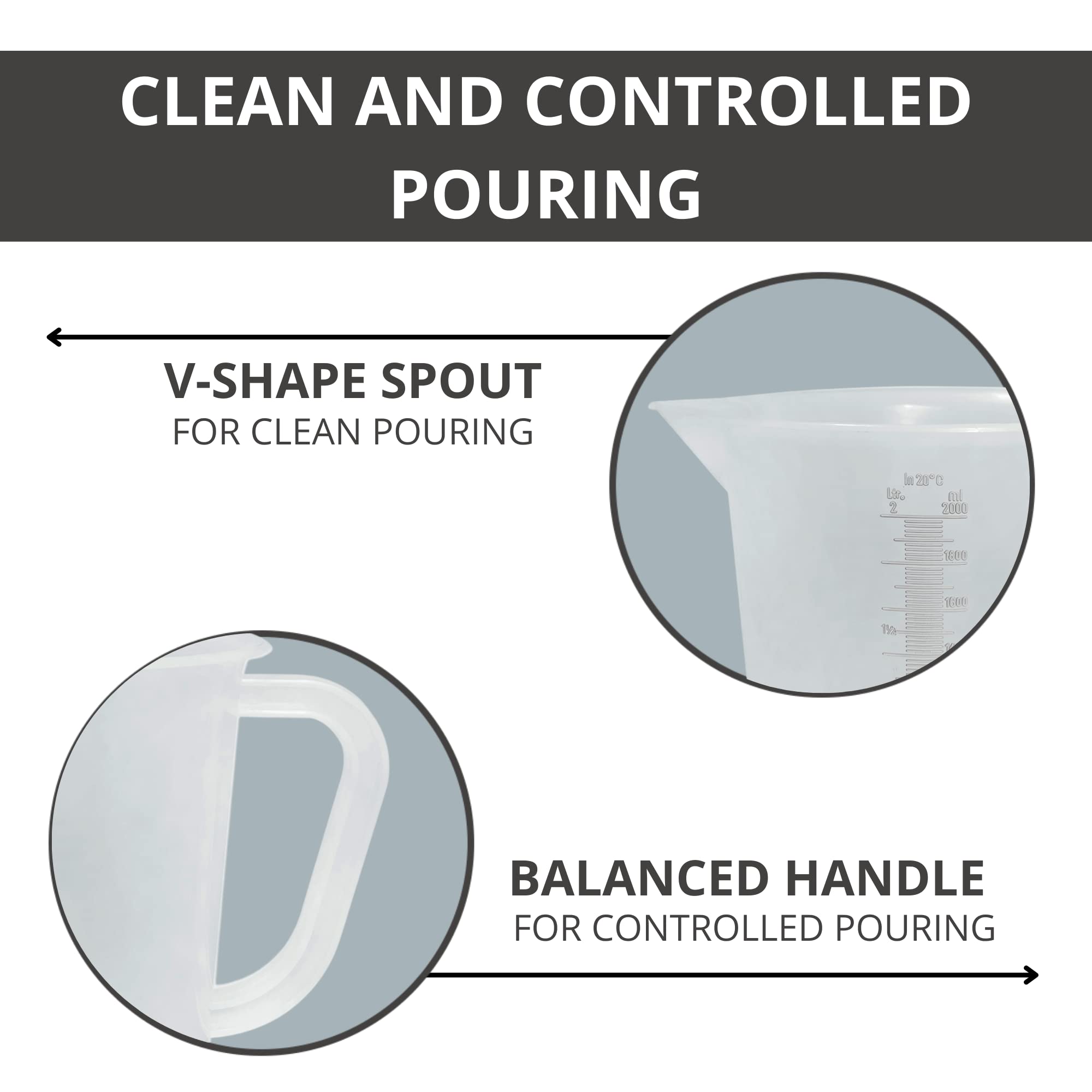 Plastic Graduated Measuring and Mixing Pitcher