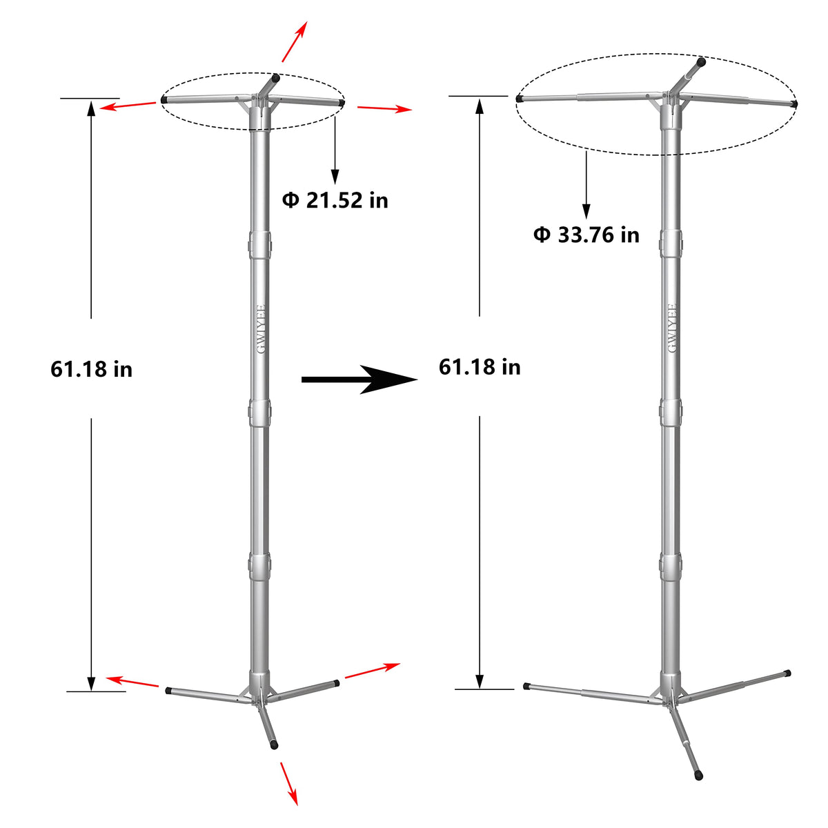 Aluminum Collapsible Clothing Rack