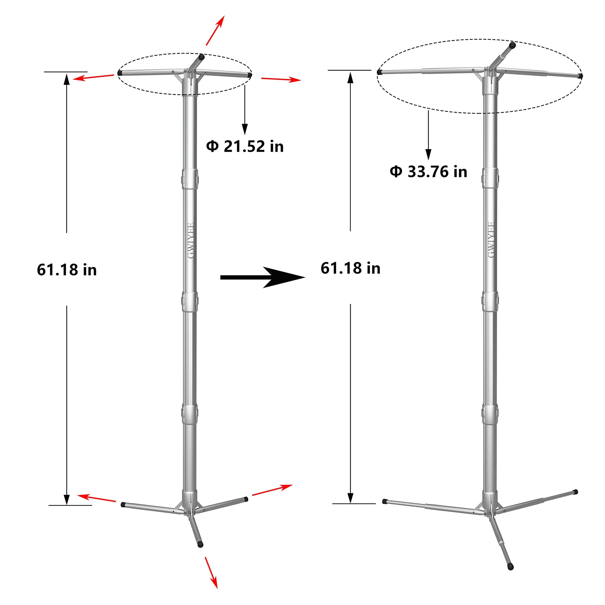 Aluminum Collapsible Clothing Rack