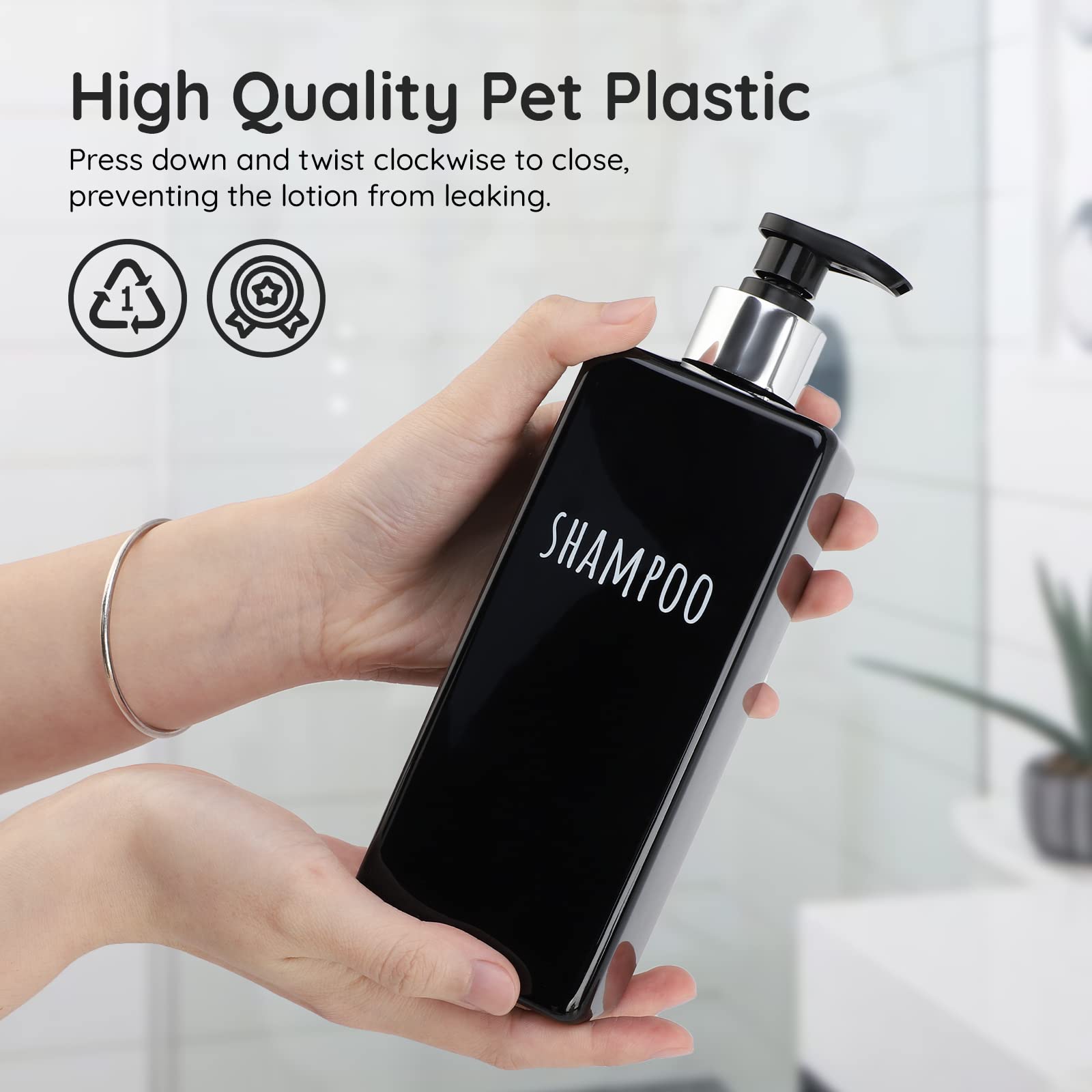 Shower Soap Dispenser Black (3 Count)