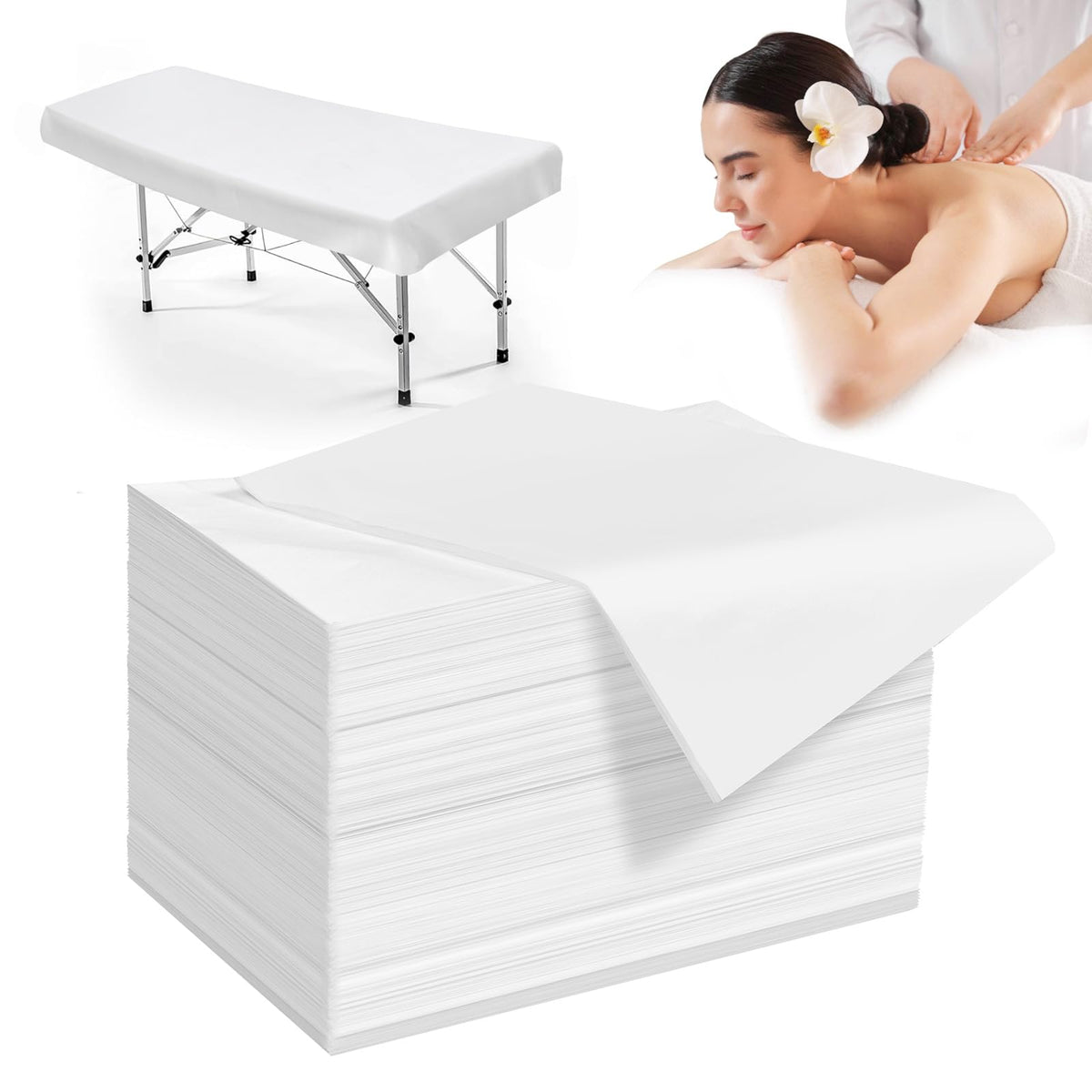 100 Pack Disposable Bed Sheets (100 Count)
