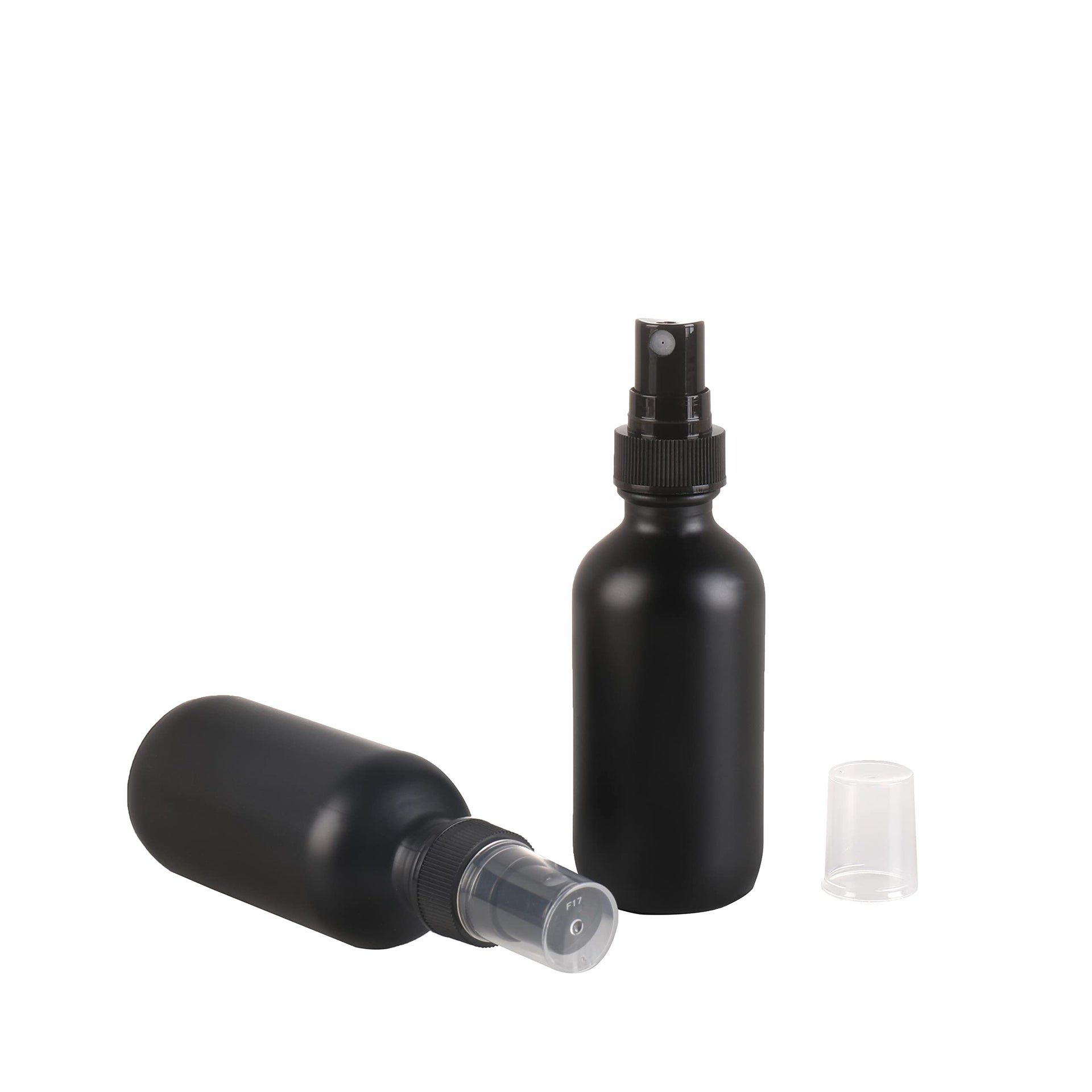 Frosted Black Glass Small Spray Bottle 2 oz 24 Packs (24 Count)