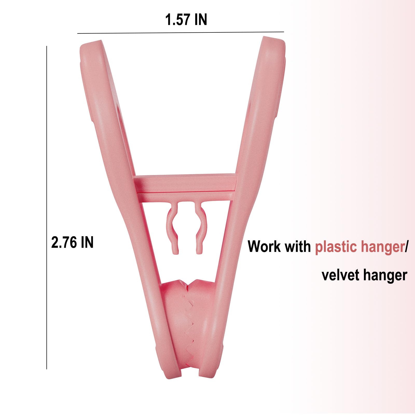 Pink Hangers Clips 60 Pack