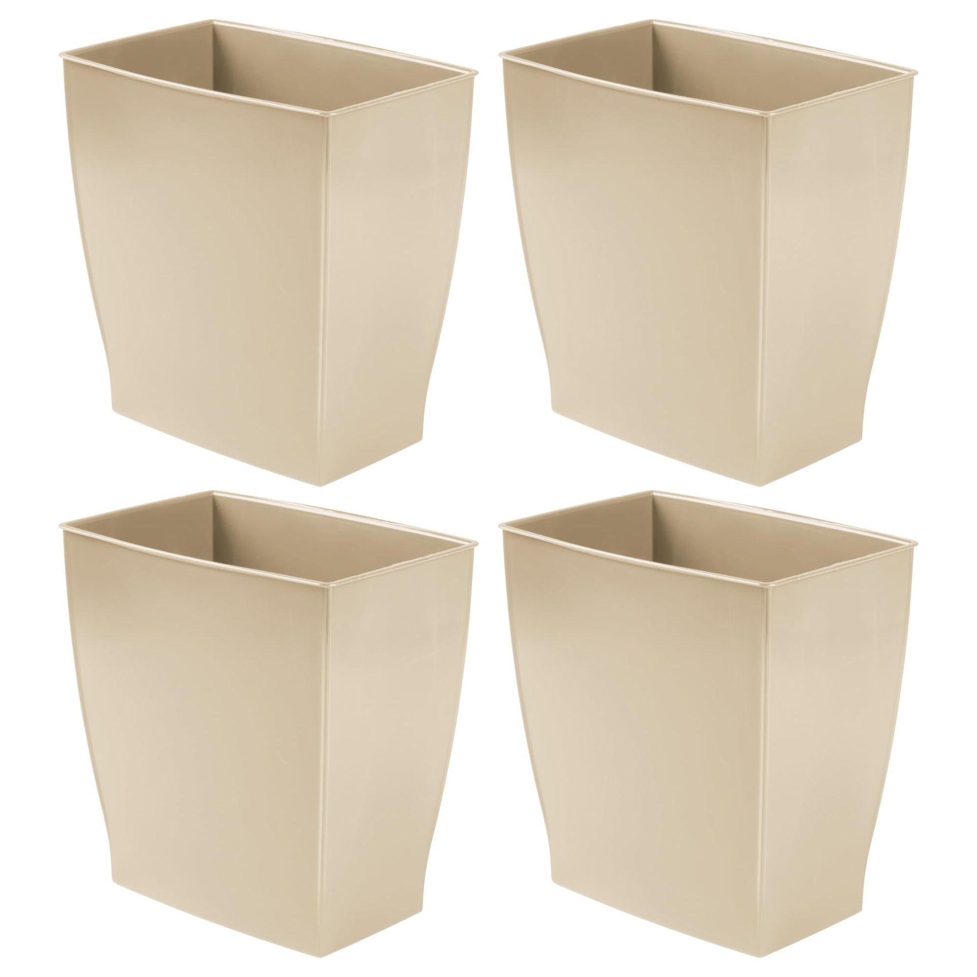 Small Plastic Bathroom Trash Can (4 Count)
