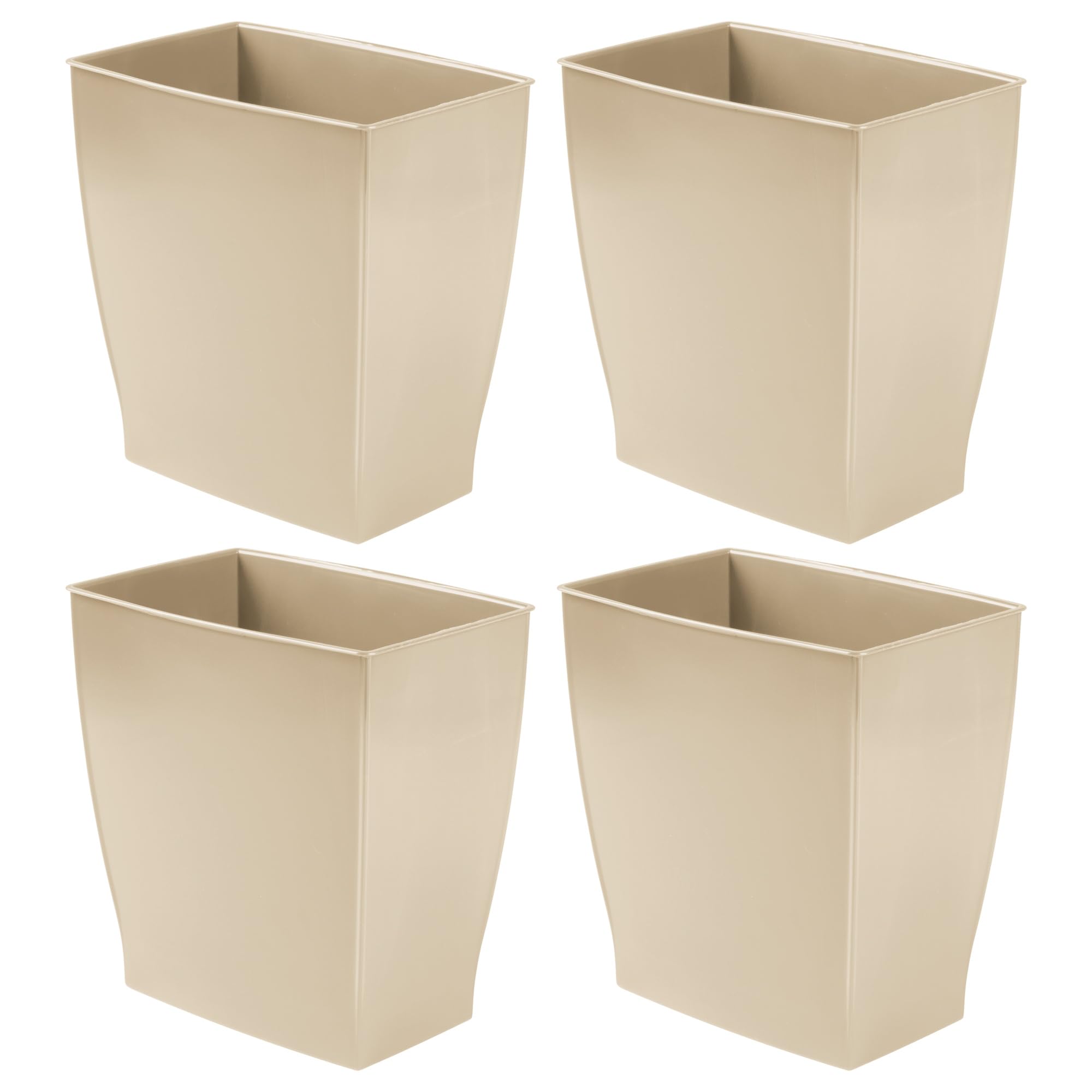 Small Plastic Bathroom Trash Can (4 Count)