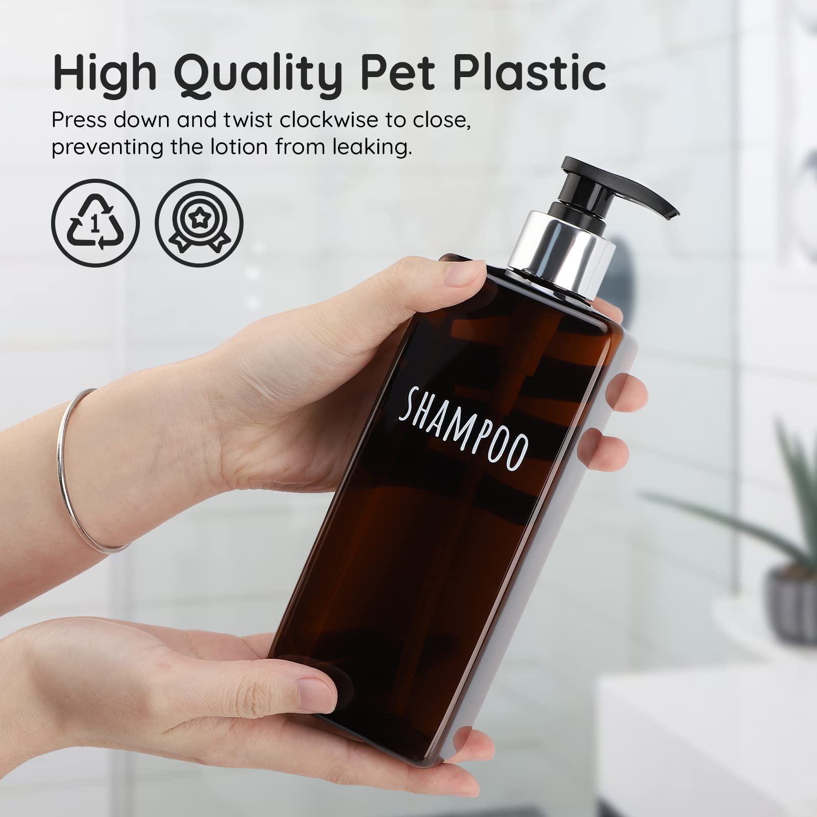 Shampoo and Conditioner Dispenser (3 Count)