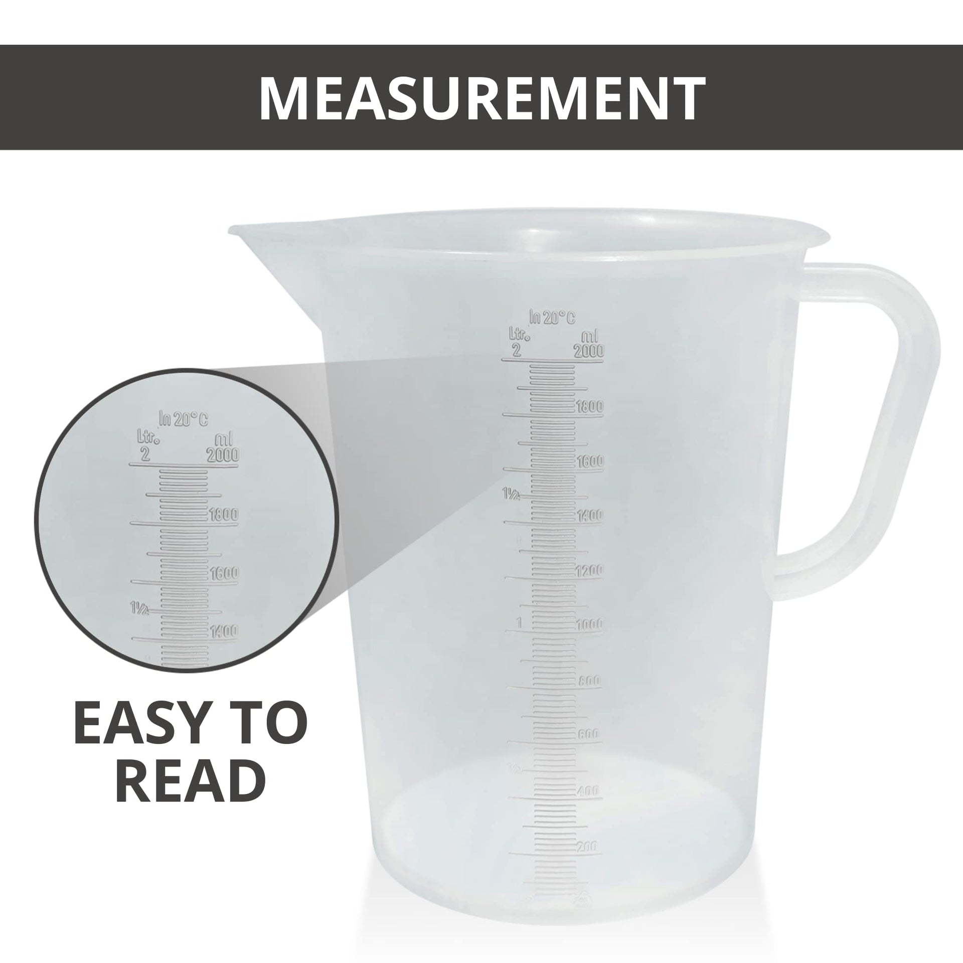 Plastic Graduated Measuring and Mixing Pitcher
