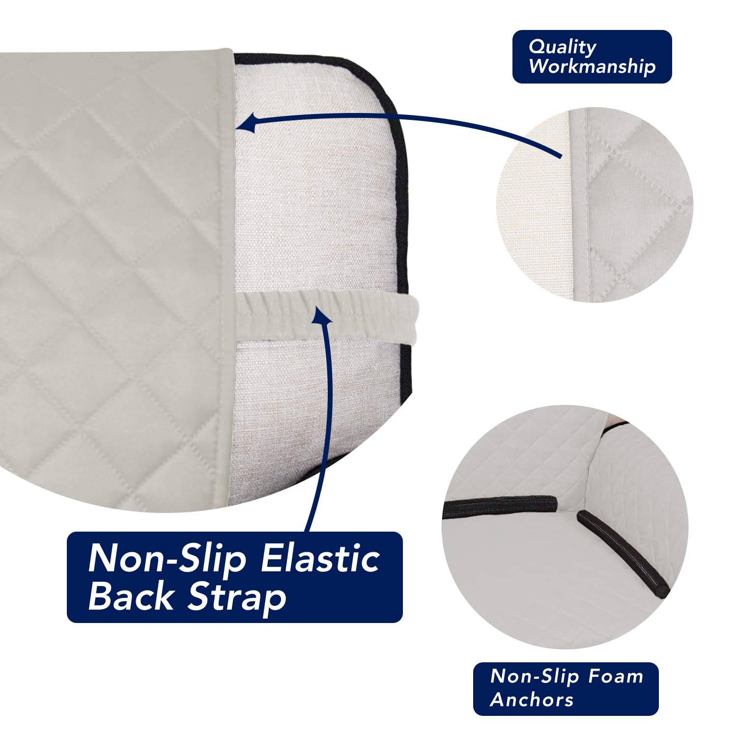 Reversible Quilted Couch Covers for Dogs Loveseat Sofa Cover 54"